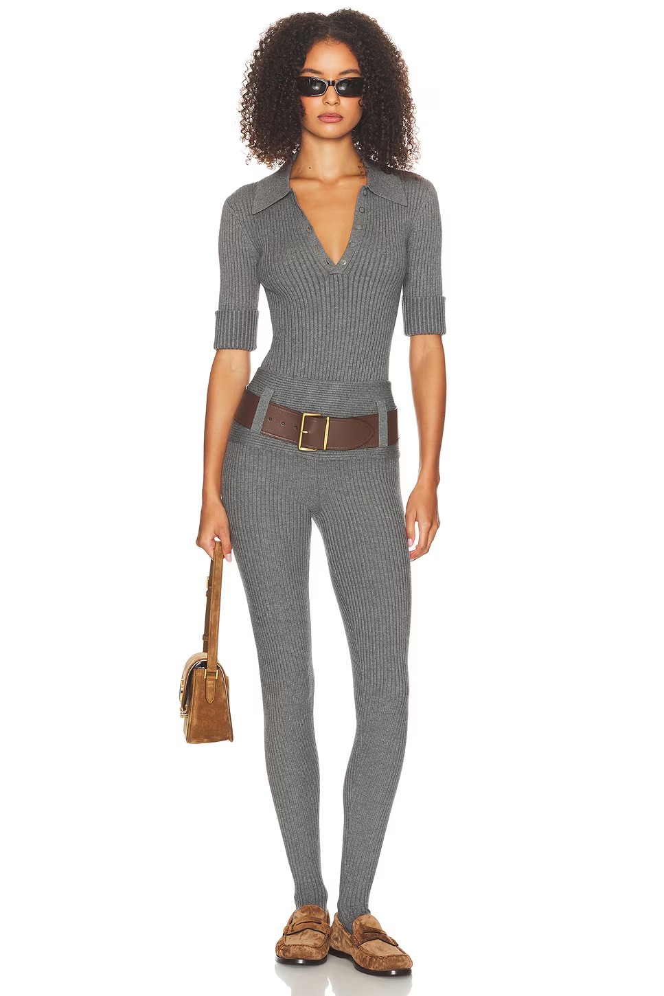 ❤️针织翻领连体衣！两色 SML