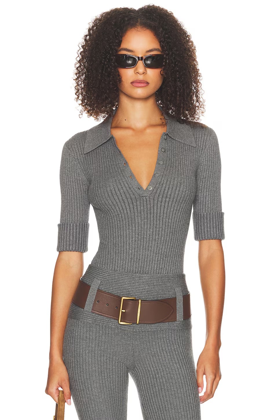 ❤️针织翻领连体衣！两色 SML