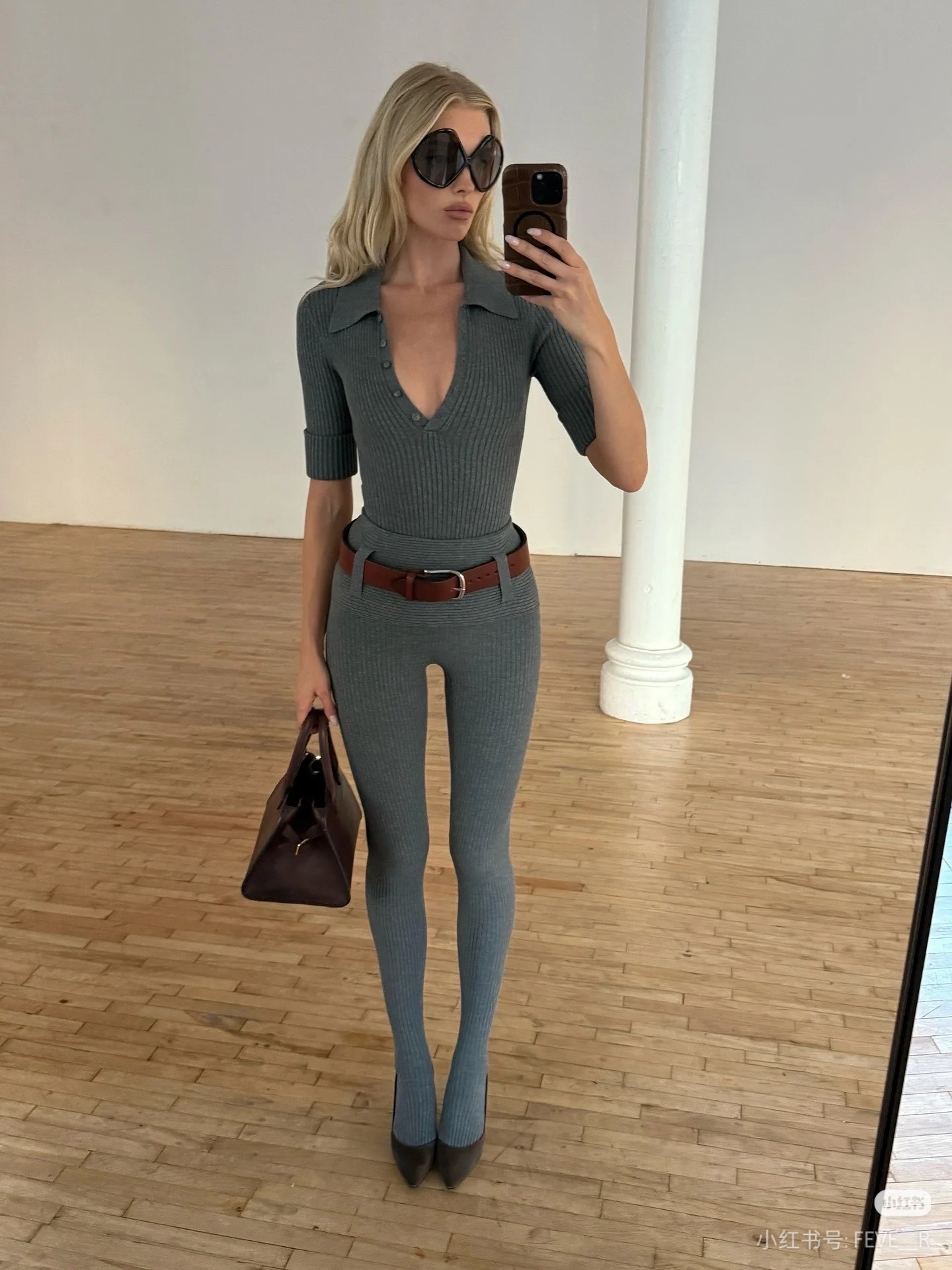 ❤️针织翻领连体衣！两色 SML