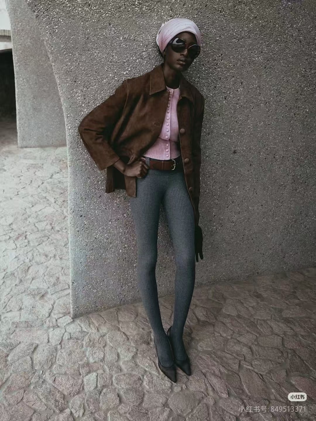 ❤️羊毛针织裤袜！羊毛纱线 配有宽腰带 SML