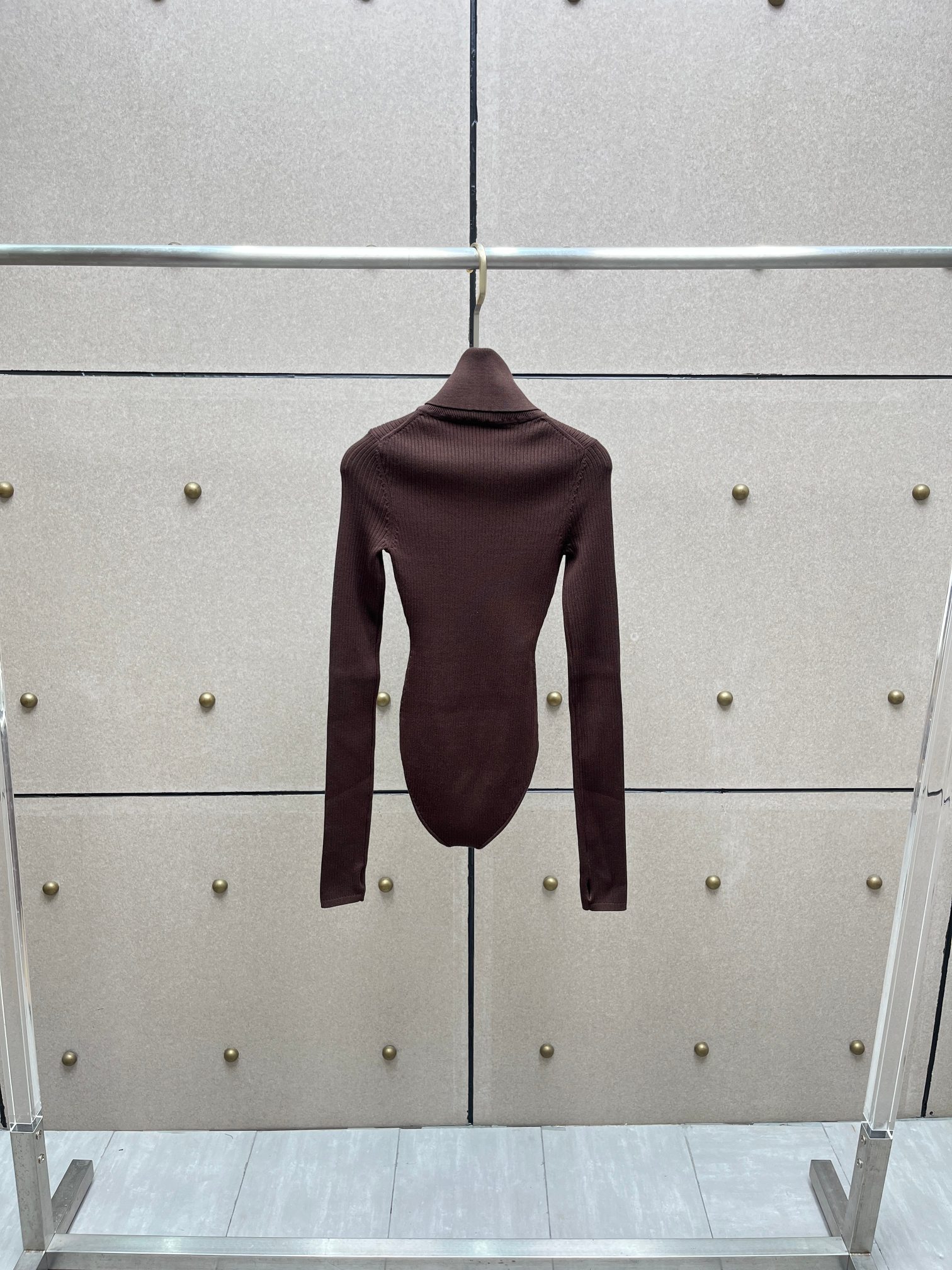 ❤️巧克力色堆领针织连体衣！SML