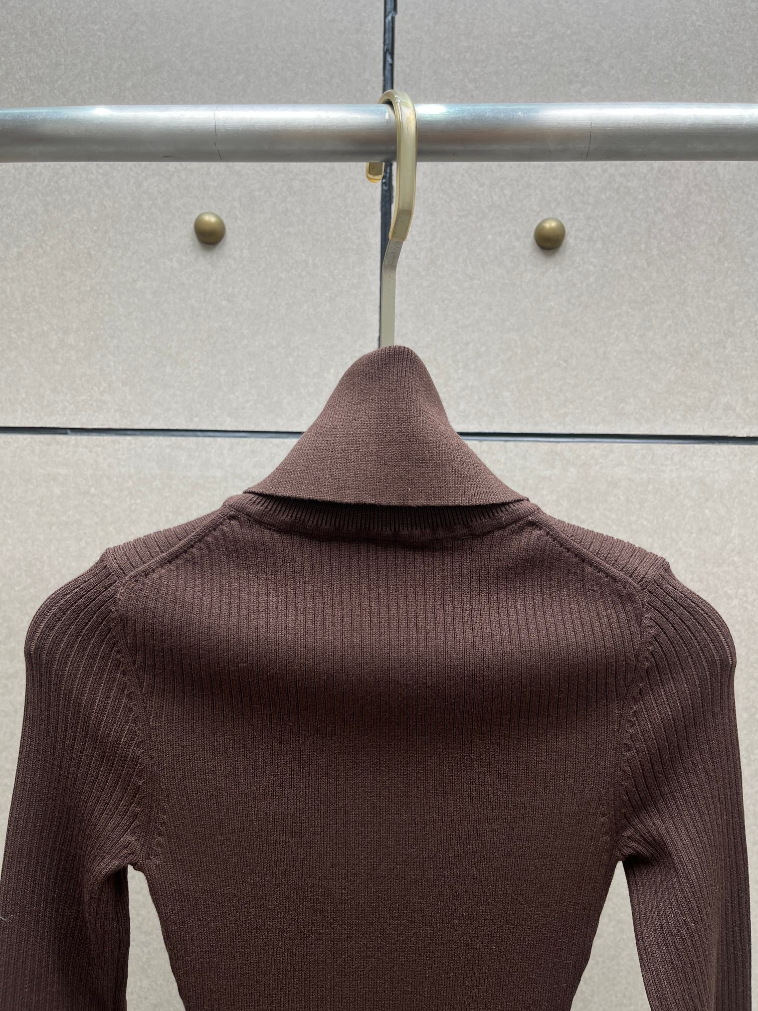 ❤️巧克力色堆领针织连体衣！SML