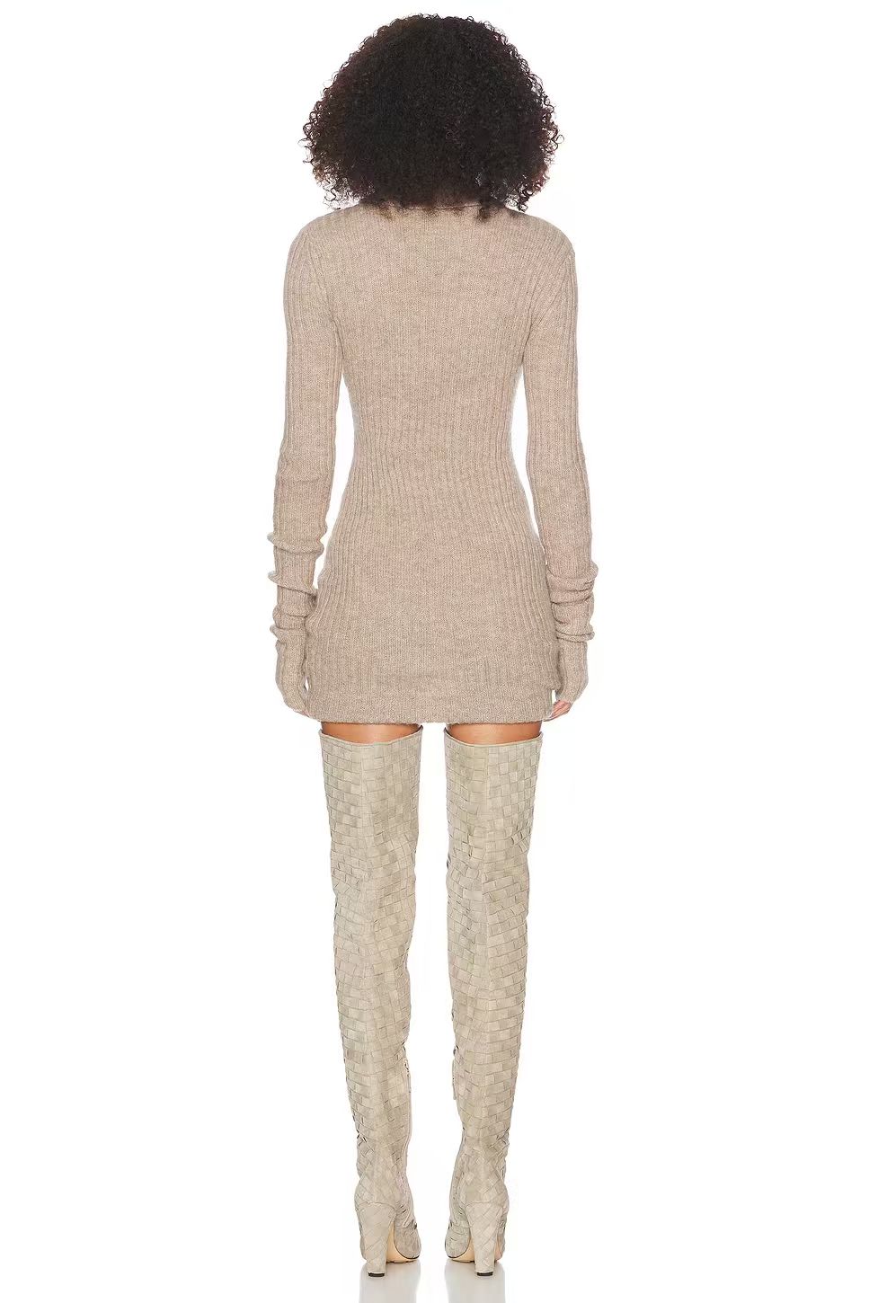 ❤️高领针织连衣裙！羊毛混纺 SML