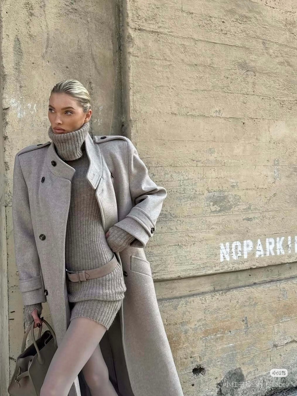 ❤️高领针织连衣裙！羊毛混纺 SML