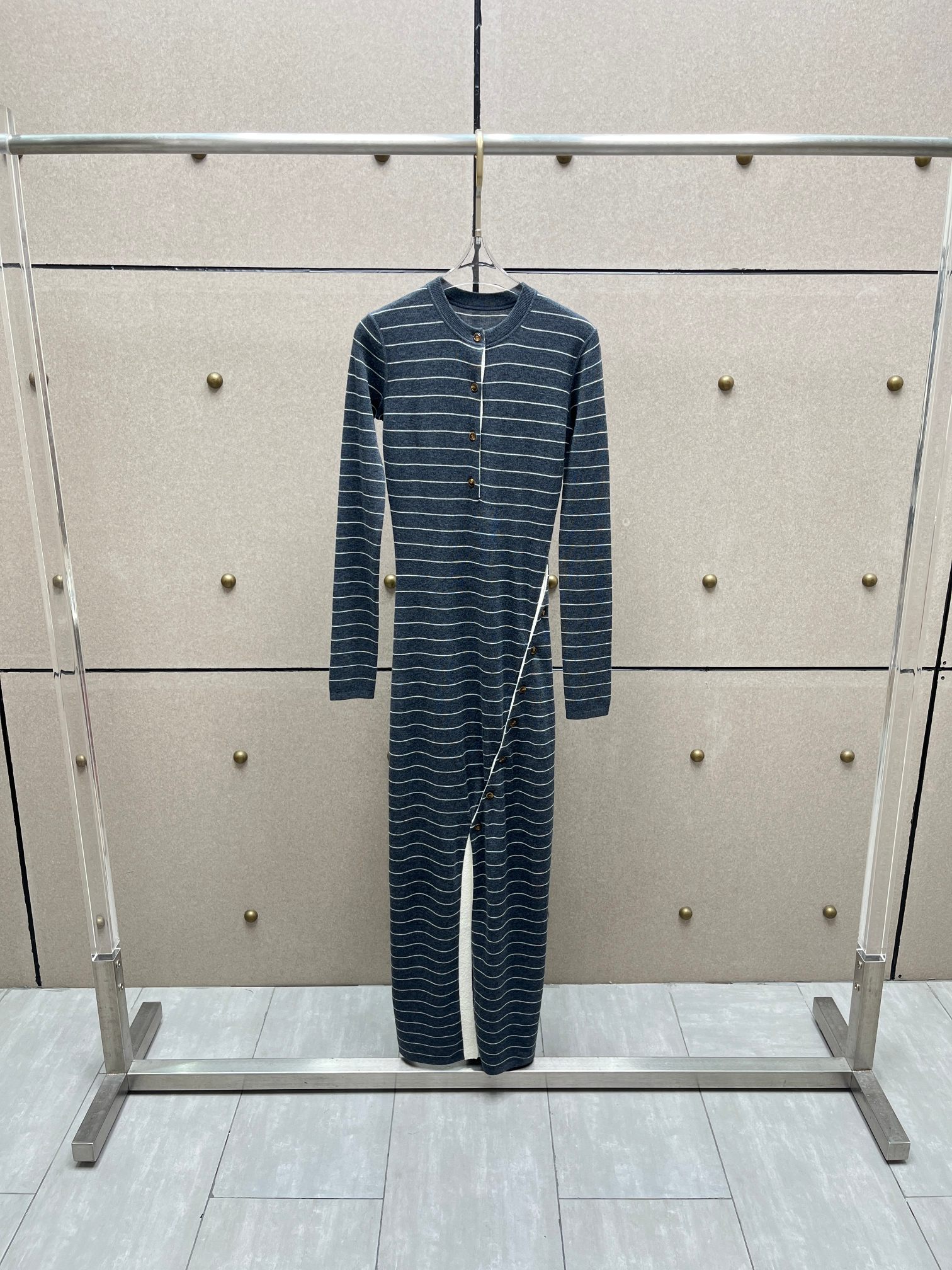 ❤️条纹针织连衣裙！羊毛混纺 SML