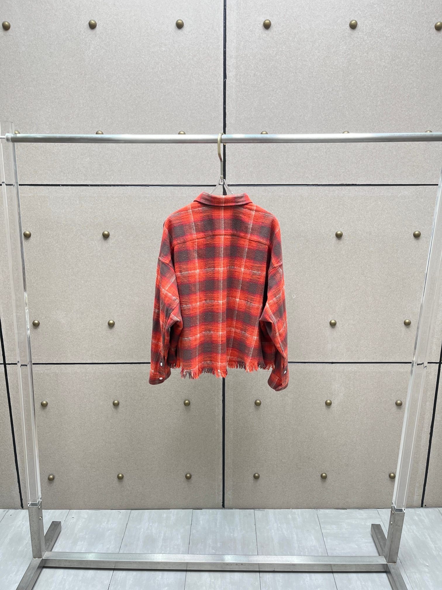 ♥️定制格子面料洗旧衬衫！棉 SML