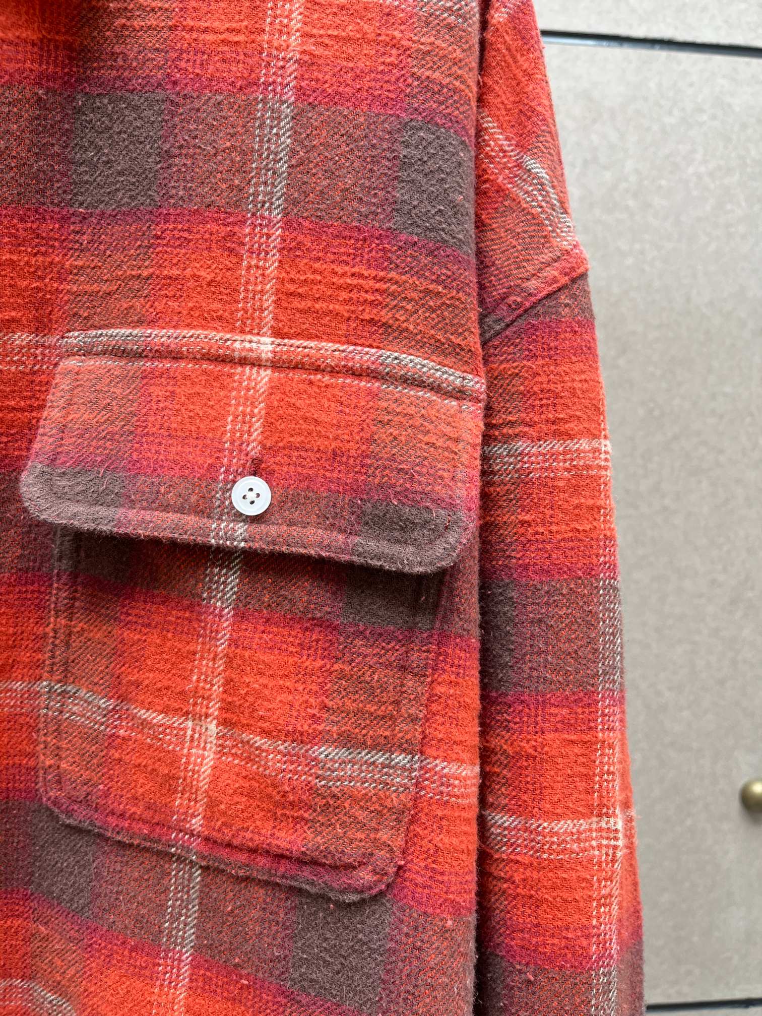 ♥️定制格子面料洗旧衬衫！棉 SML