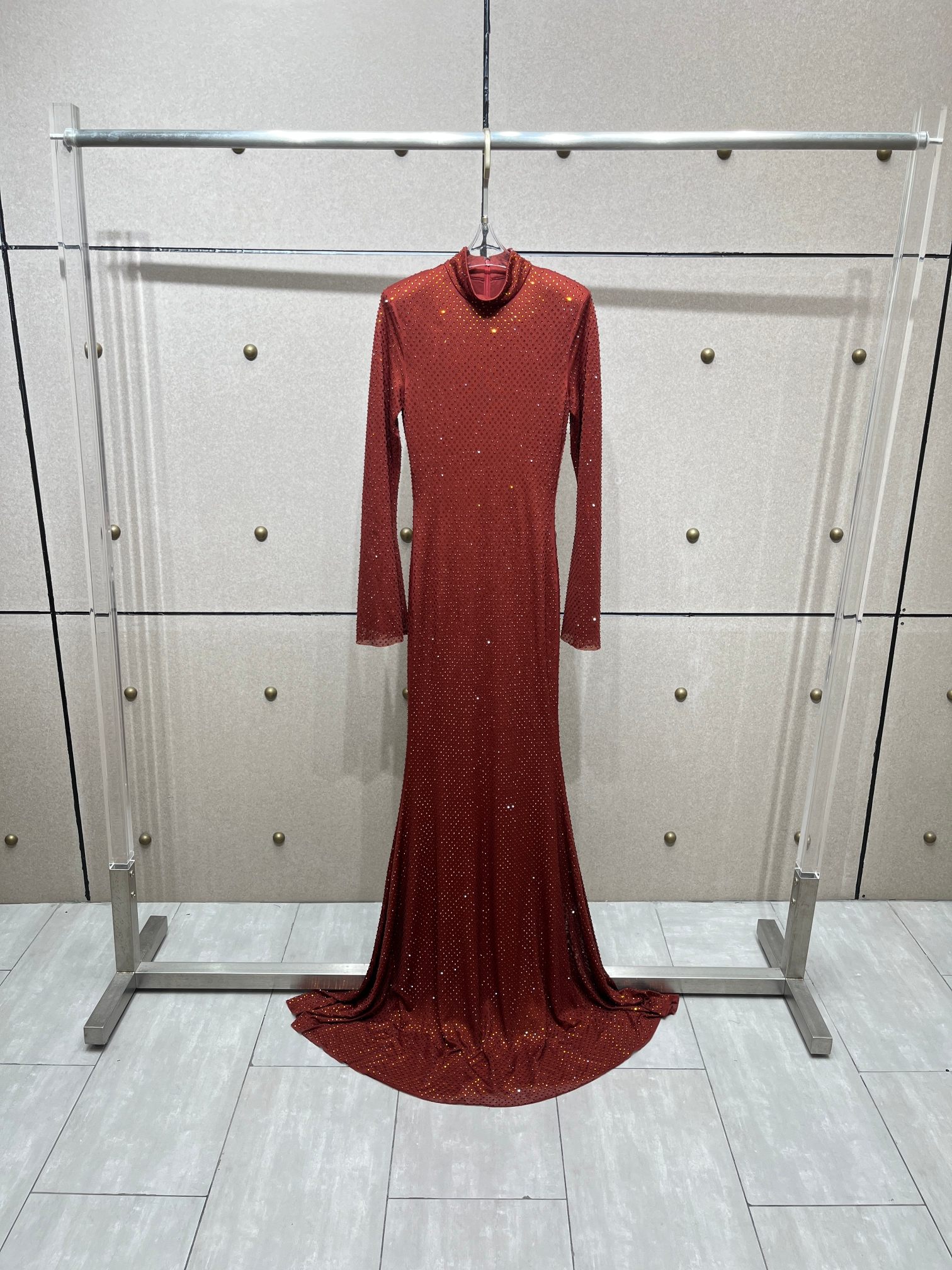 ❤️定制染色加长烫钻连衣裙！SML