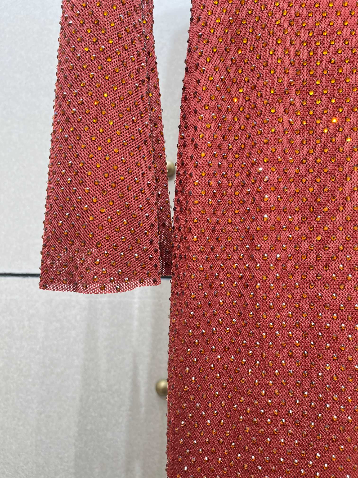 ❤️定制染色加长烫钻连衣裙！SML