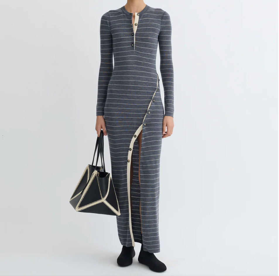 ❤️条纹针织连衣裙！羊毛混纺 SML