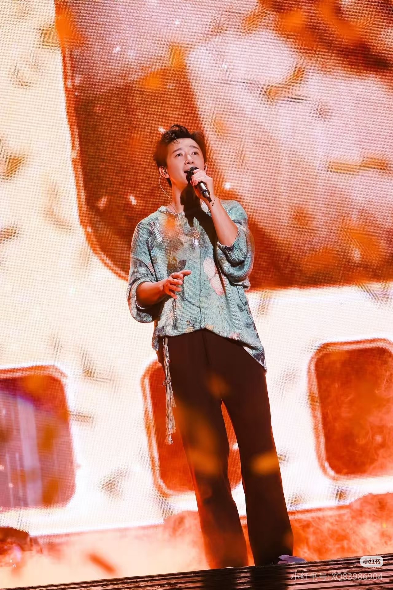 ❤️印花勾破针织圆领毛衣！棉 两色 SML