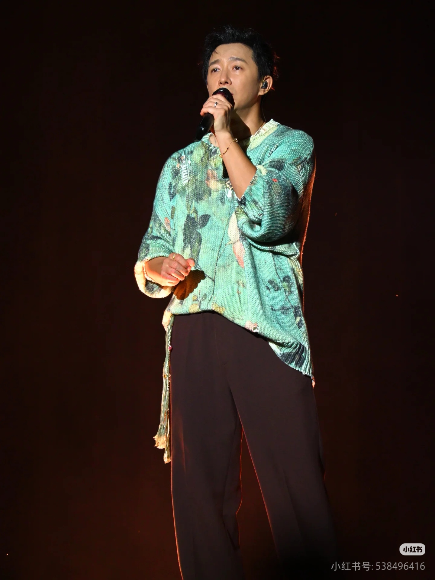 ❤️印花勾破针织圆领毛衣！棉 两色 SML