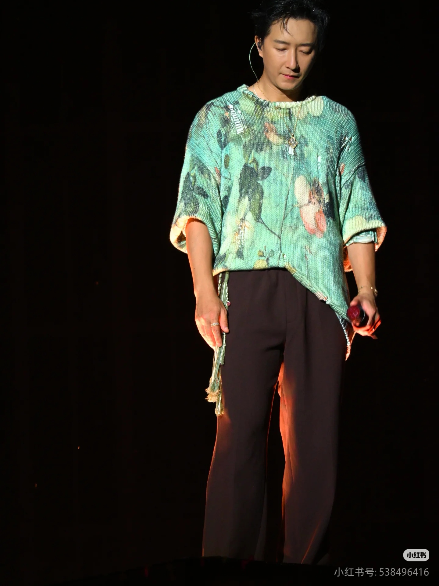 ❤️印花勾破针织圆领毛衣！棉 两色 SML