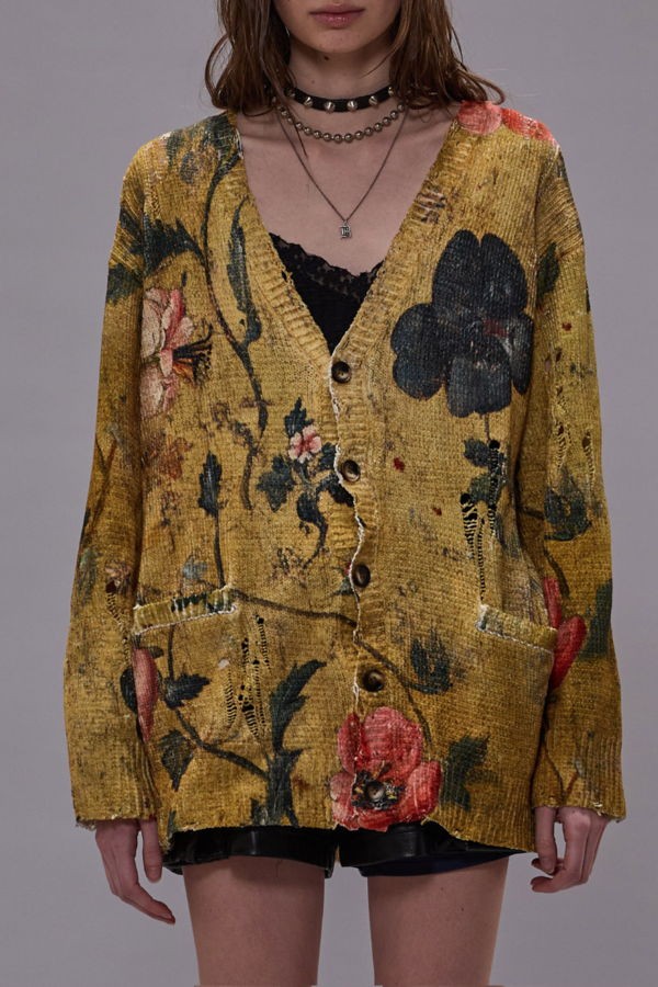 ❤️印花针织开衫！棉 SML