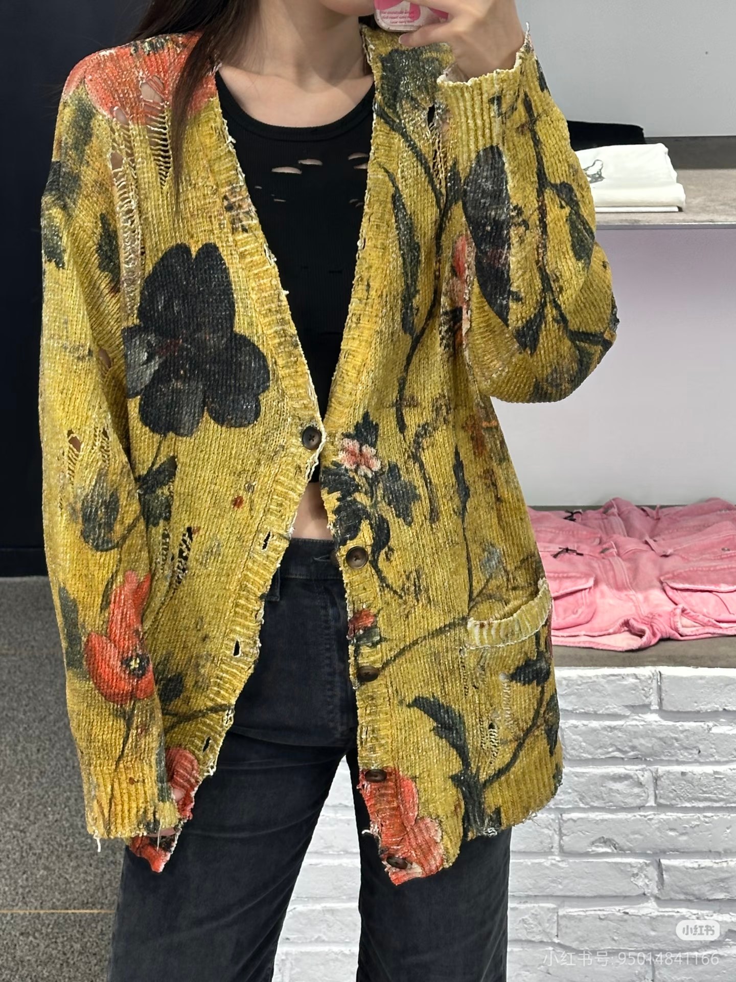 ❤️印花针织开衫！棉 SML