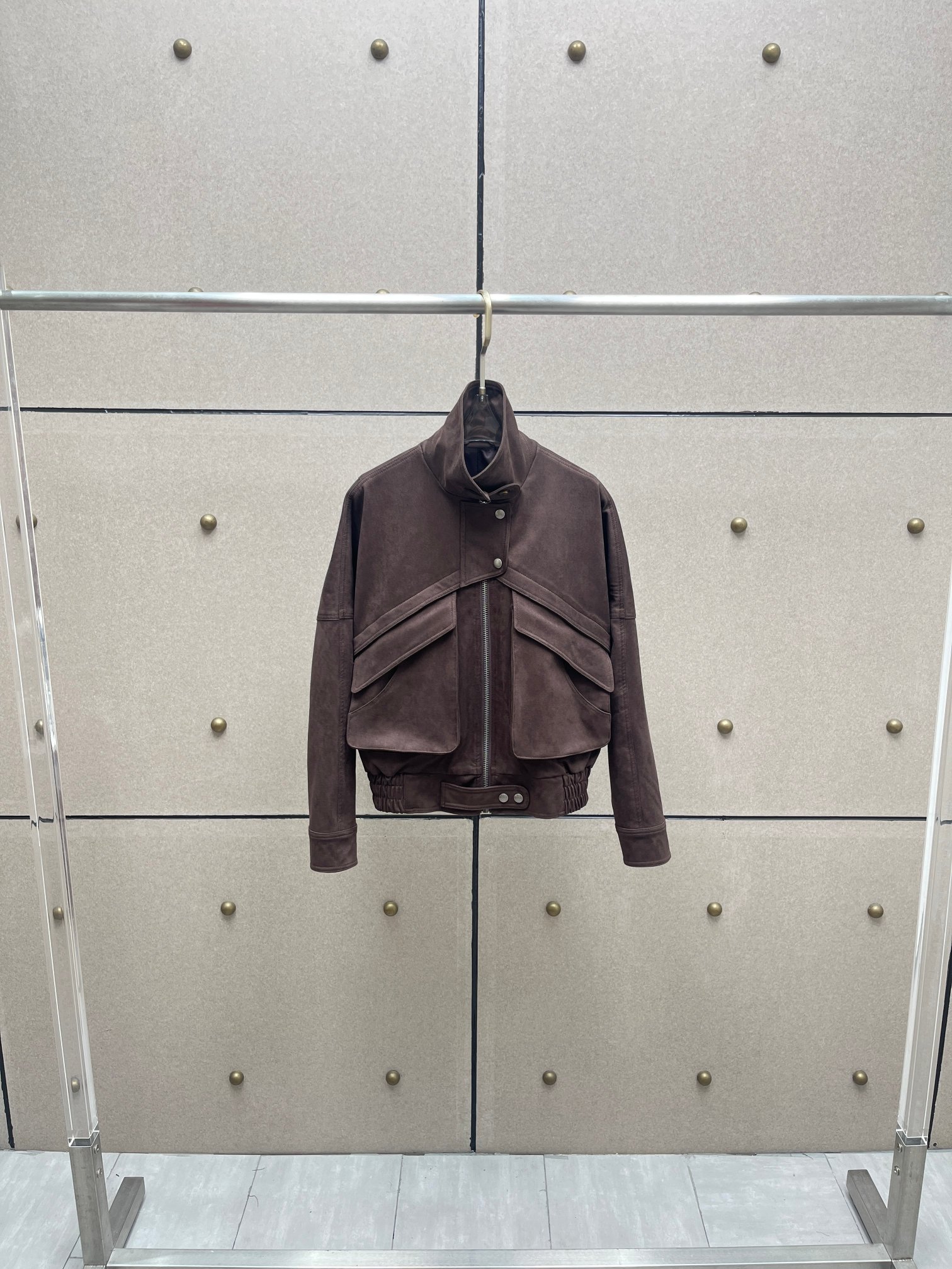 ❤️仿皮斜袋夹克外套！ SML