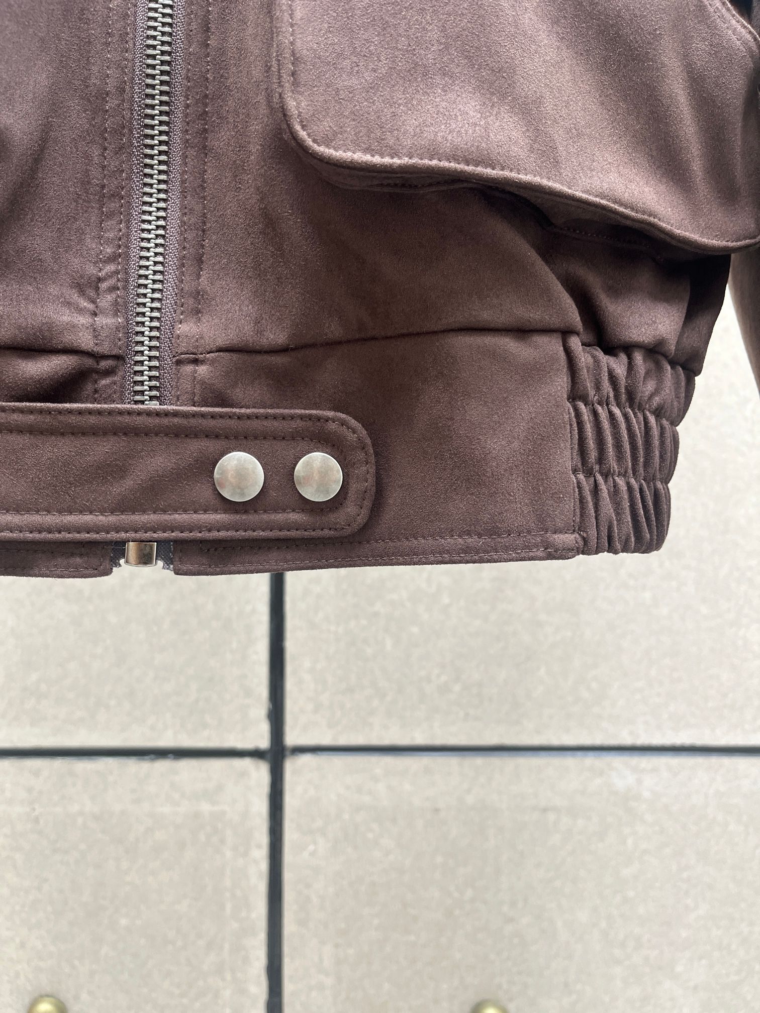 ❤️仿皮斜袋夹克外套！ SML