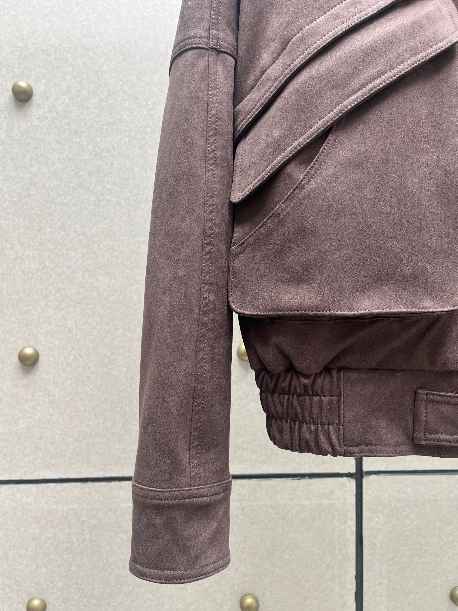 ❤️仿皮斜袋夹克外套！ SML