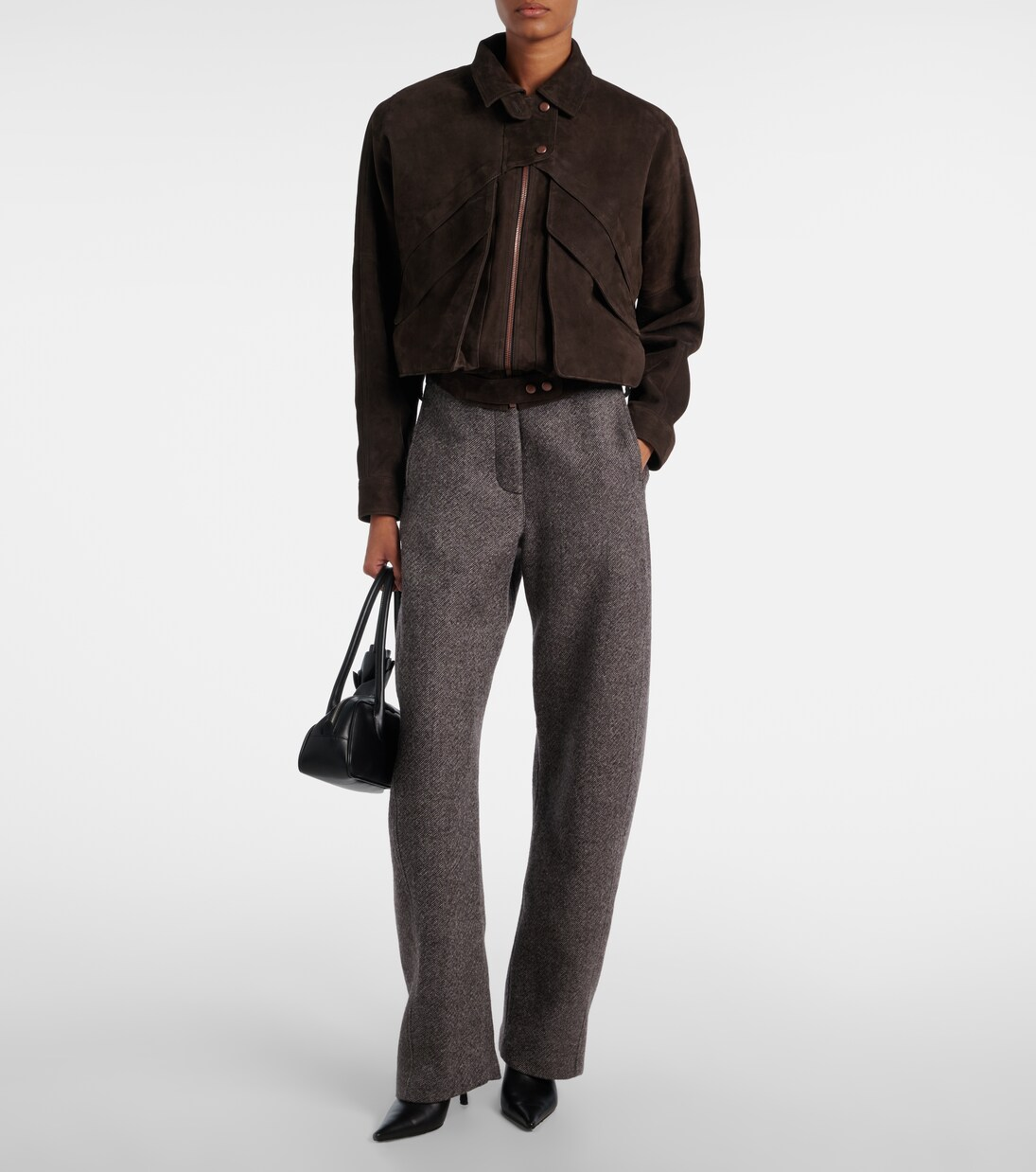 ❤️仿皮斜袋夹克外套！ SML