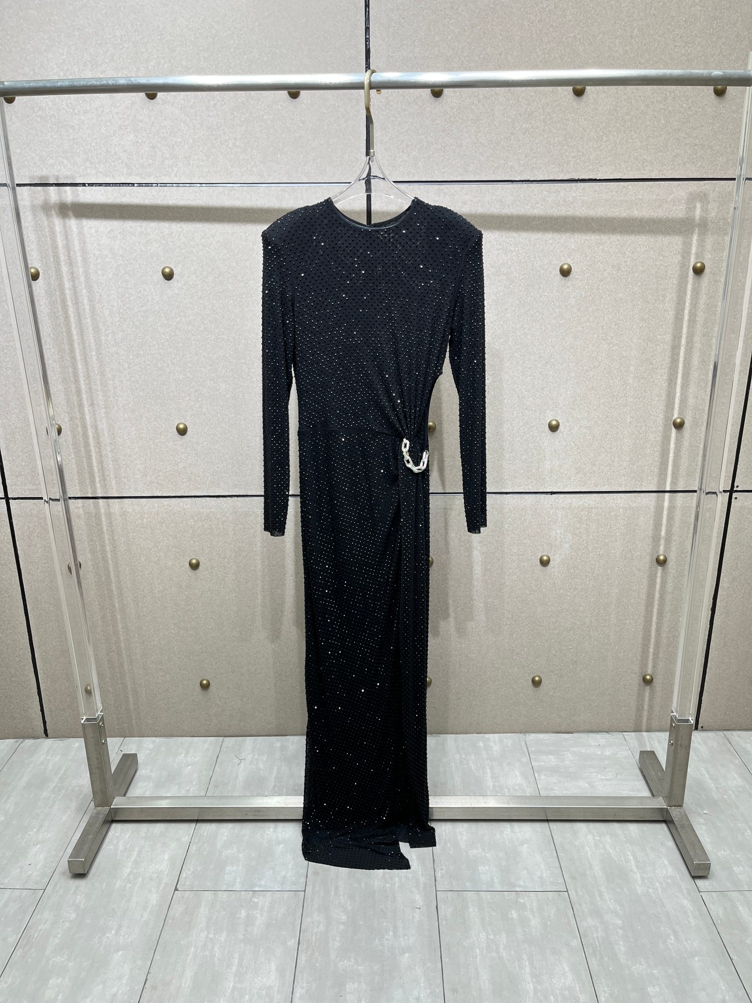 ❤️修身露腰烫钻连衣裙！两色 SML