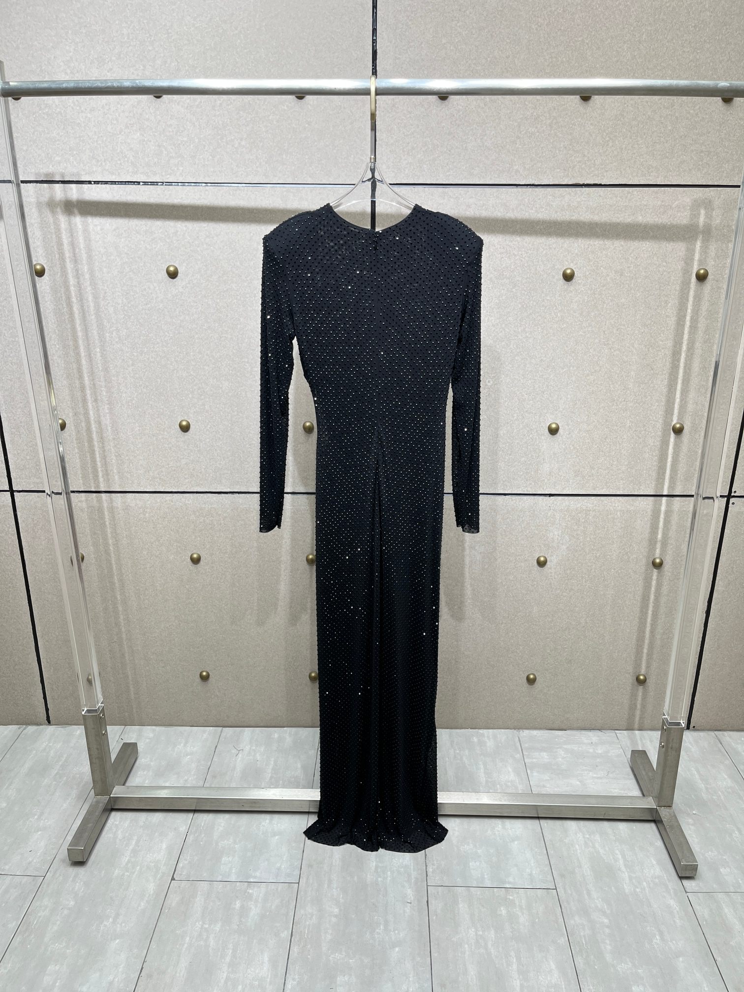 ❤️修身露腰烫钻连衣裙！两色 SML