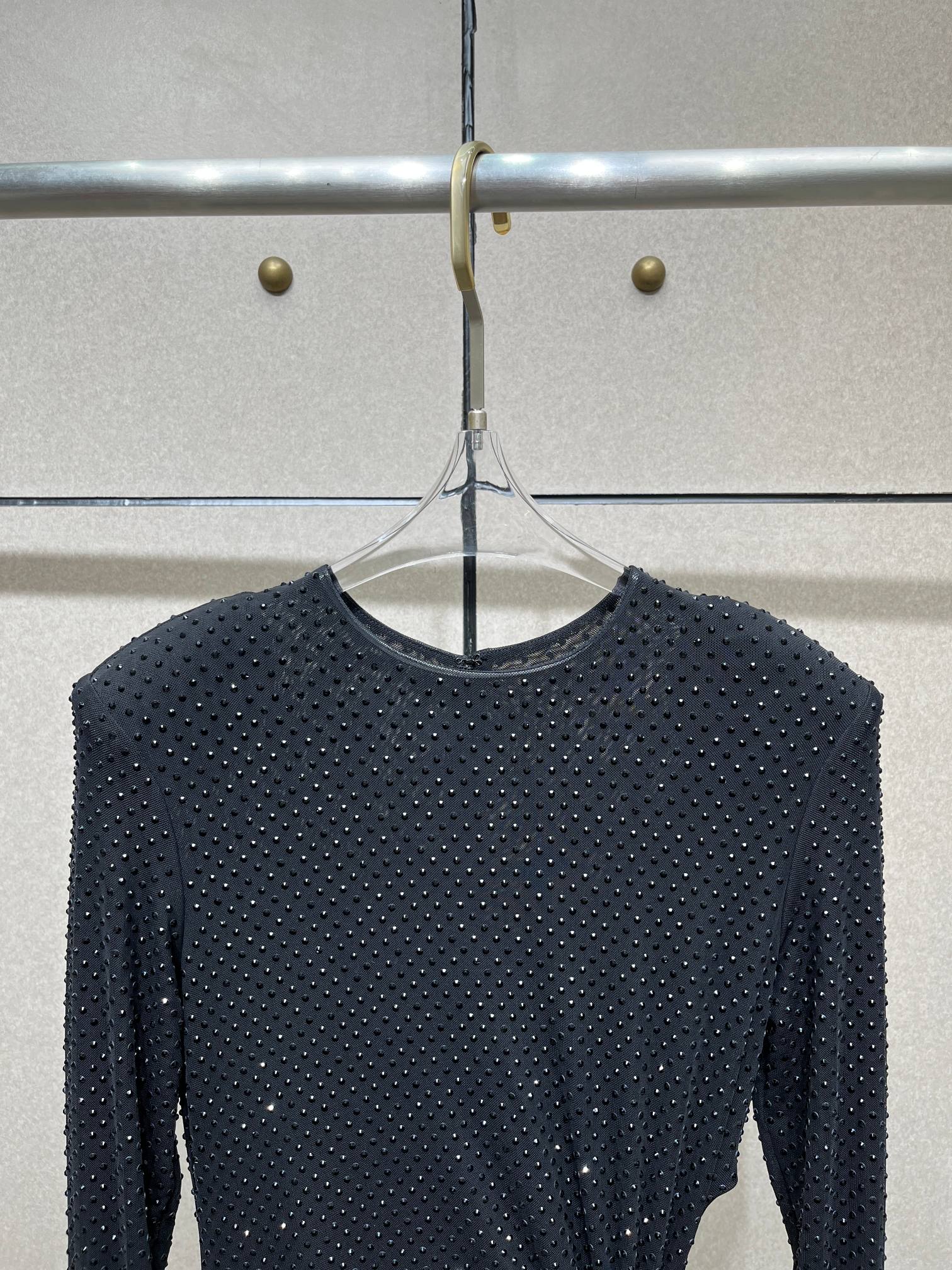 ❤️修身露腰烫钻连衣裙！两色 SML