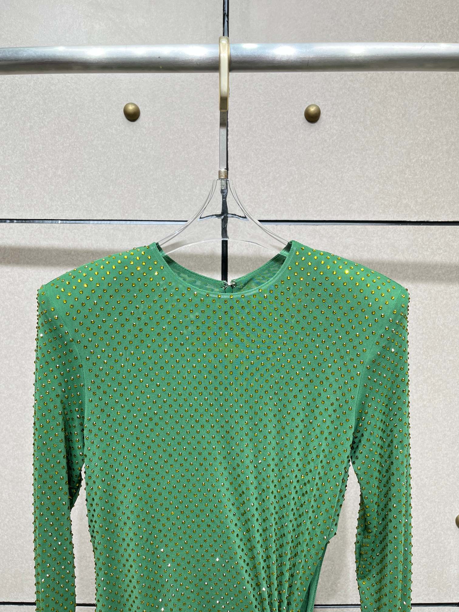 ❤️修身露腰烫钻连衣裙！两色 SML