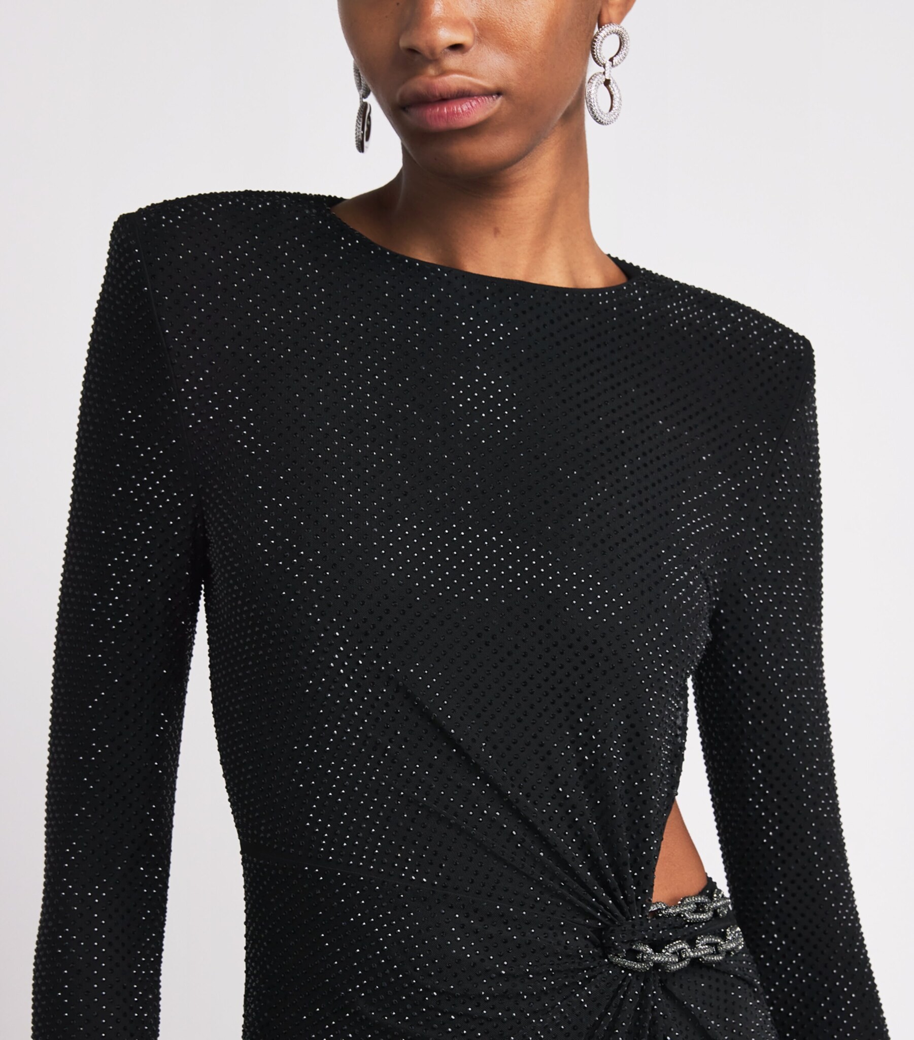 ❤️修身露腰烫钻连衣裙！两色 SML