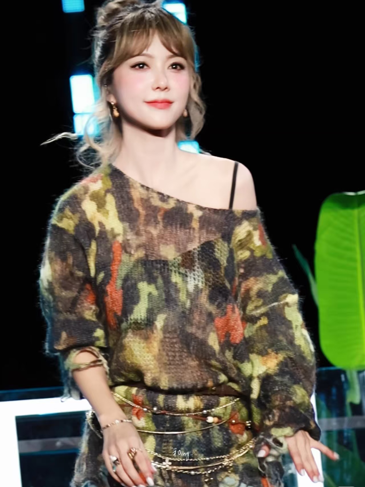 ❤️迷彩印花勾烂薄毛衣！羊毛马海毛混纺纱线 SML