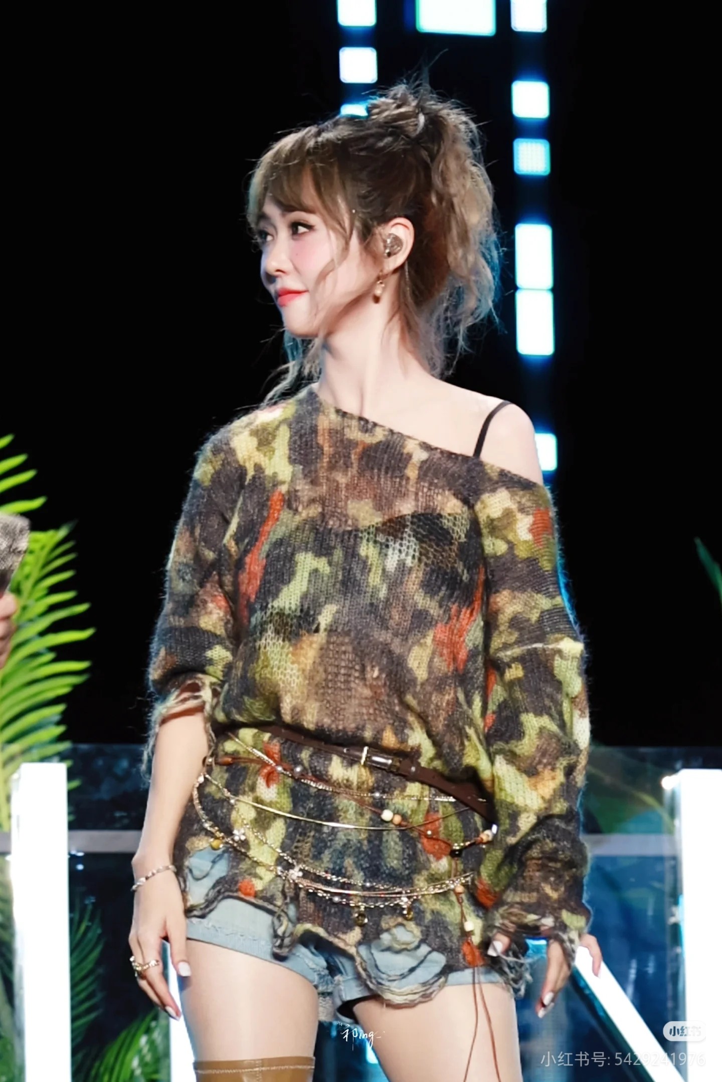 ❤️迷彩印花勾烂薄毛衣！羊毛马海毛混纺纱线 SML