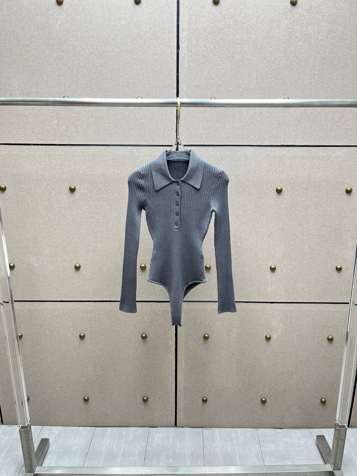 ❤️长袖翻领针织连体衣！SML