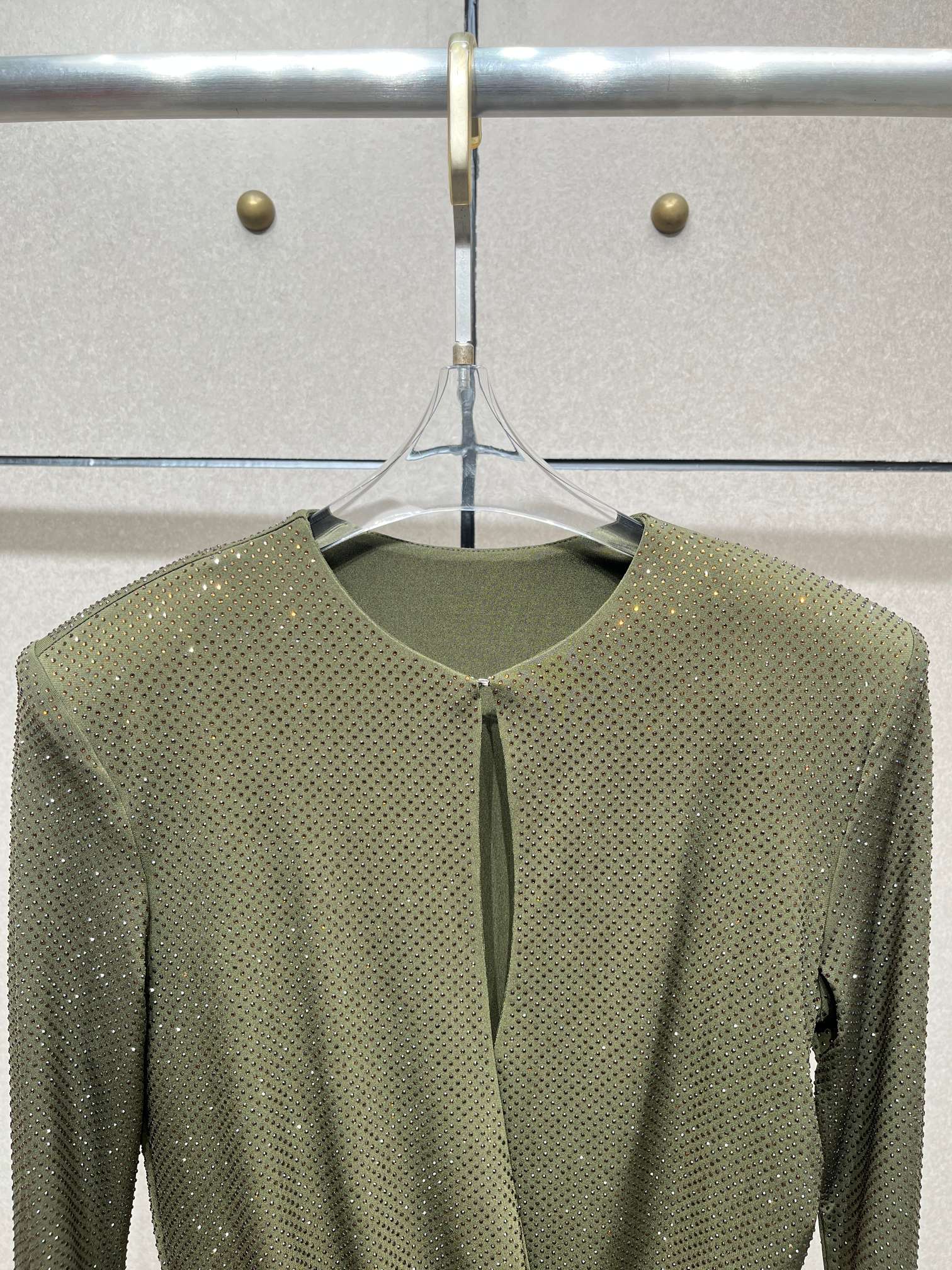 ❤️收褶烫钻礼服连衣裙！SML