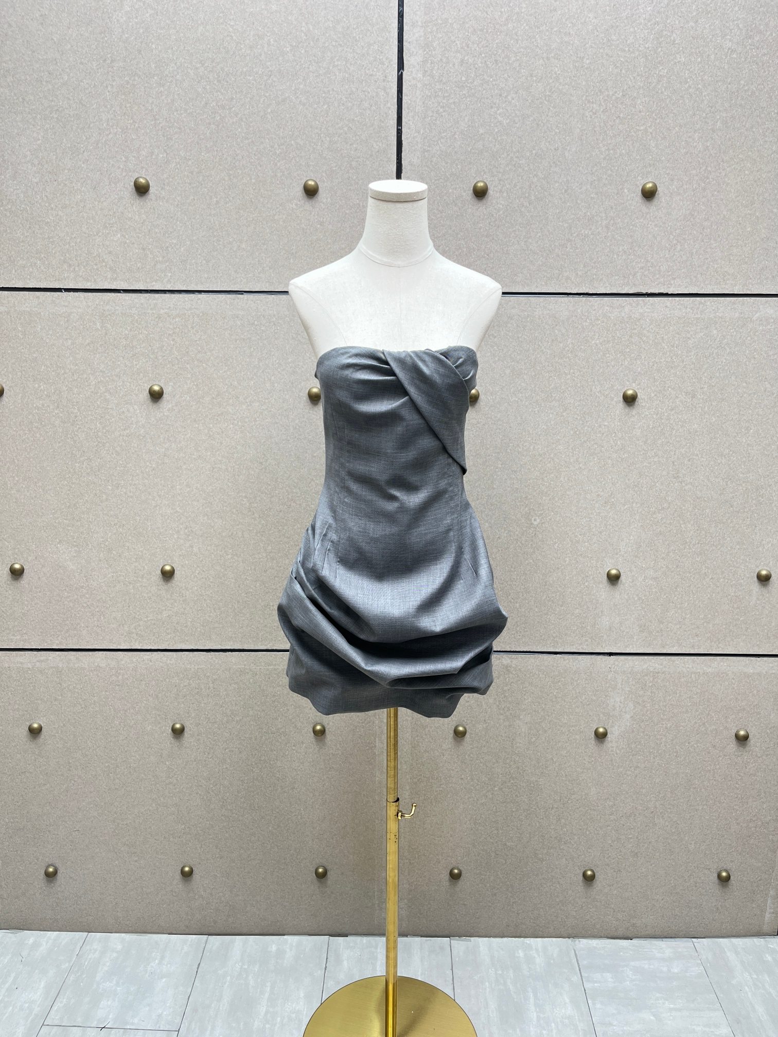 ❤️magda 收褶裹胸连衣裙！两色 SML