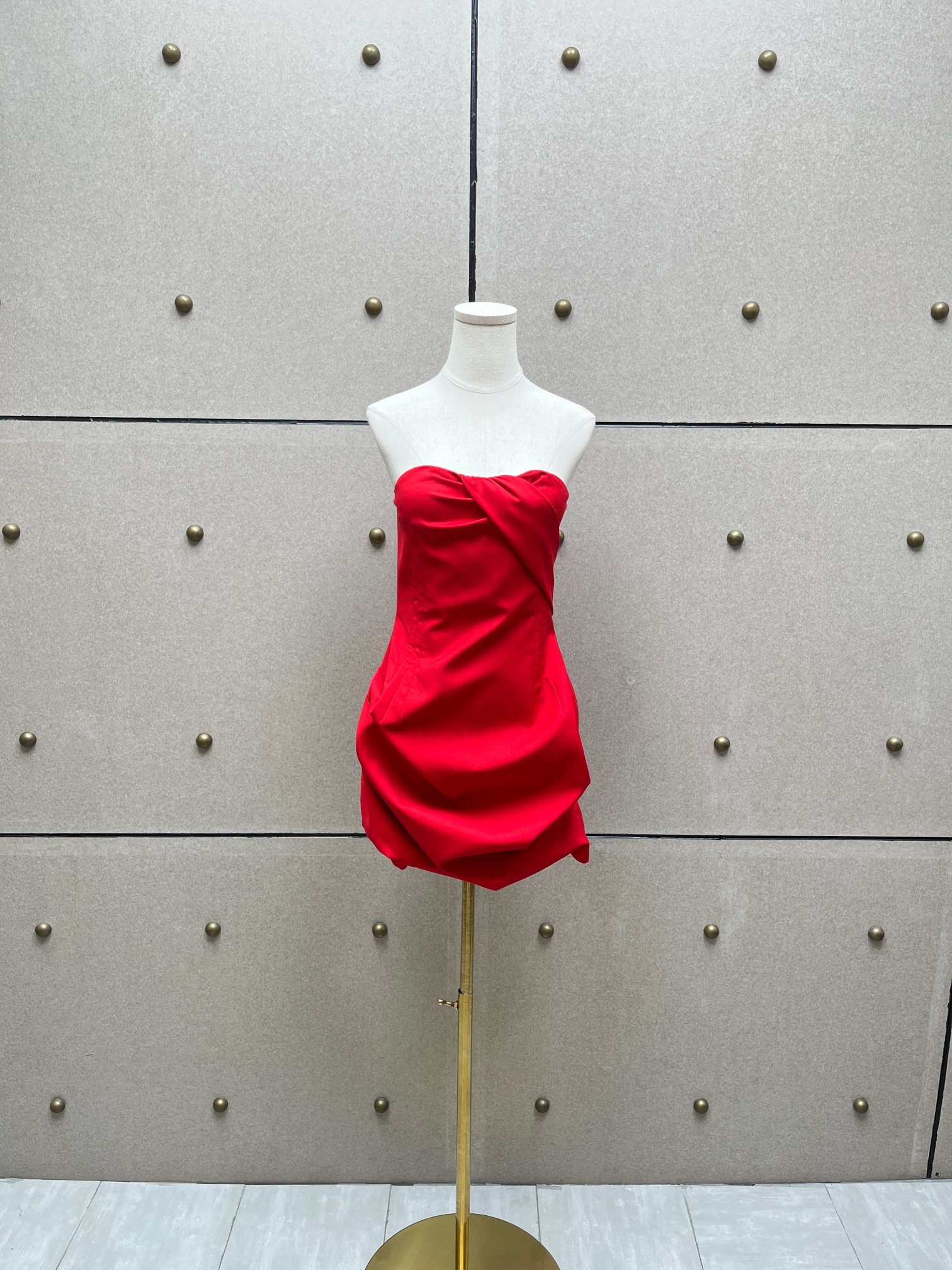 ❤️magda 收褶裹胸连衣裙！两色 SML