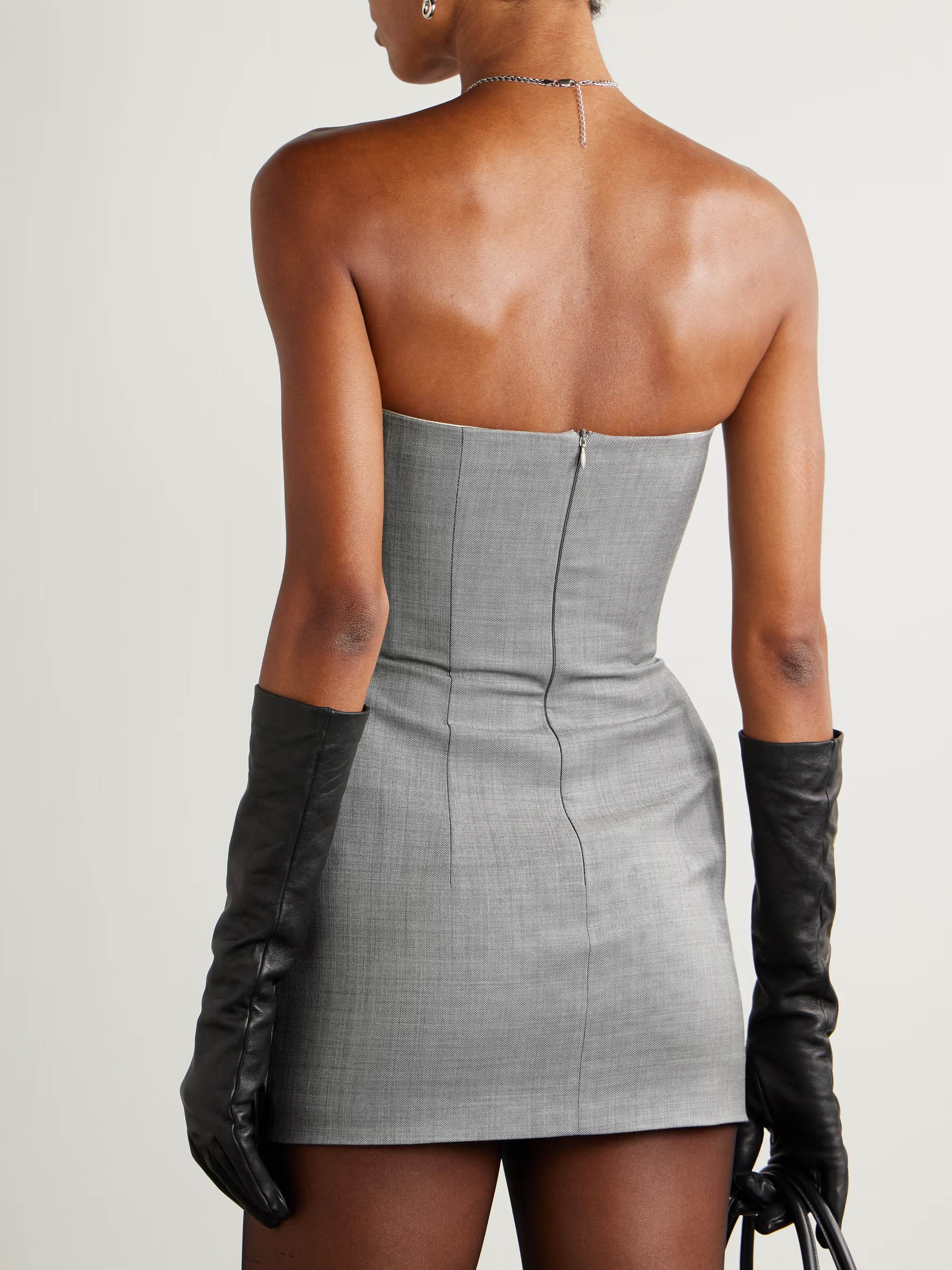 ❤️magda 收褶裹胸连衣裙！两色 SML