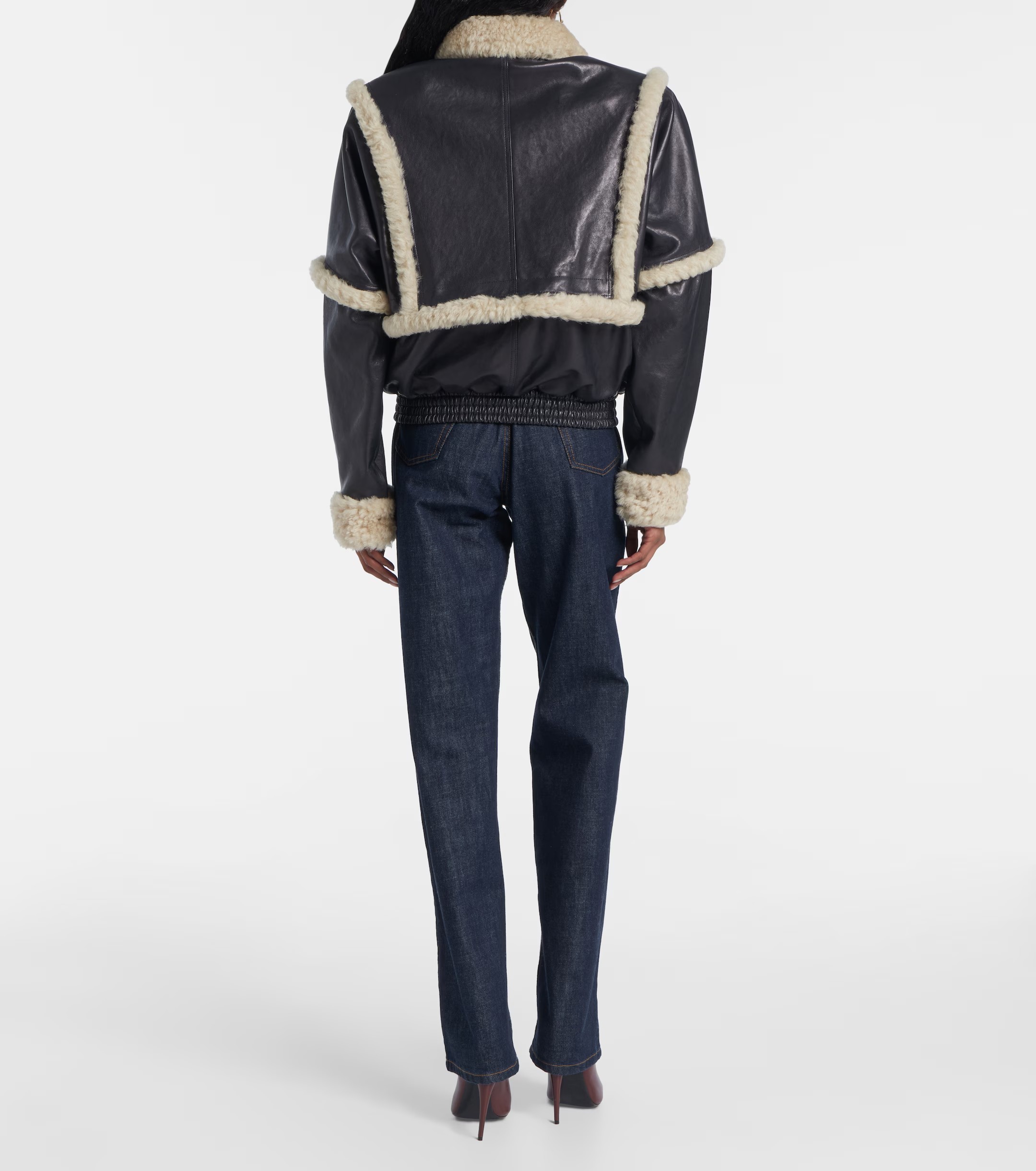 ❤️羊皮夹棉夹克外套！羊皮、羊皮毛一体拼接，内里夹棉。SML