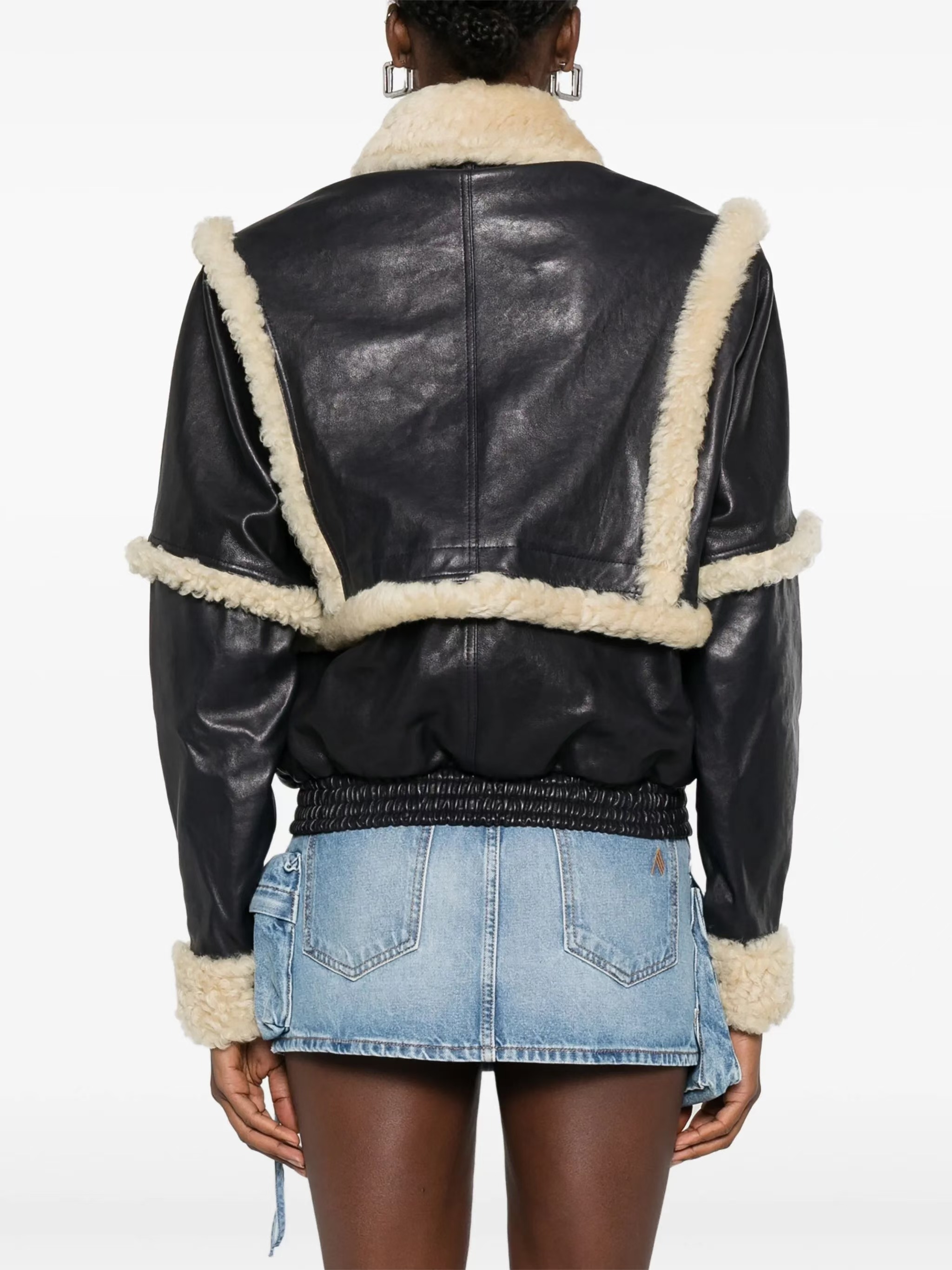 ❤️羊皮夹棉夹克外套！羊皮、羊皮毛一体拼接，内里夹棉。SML