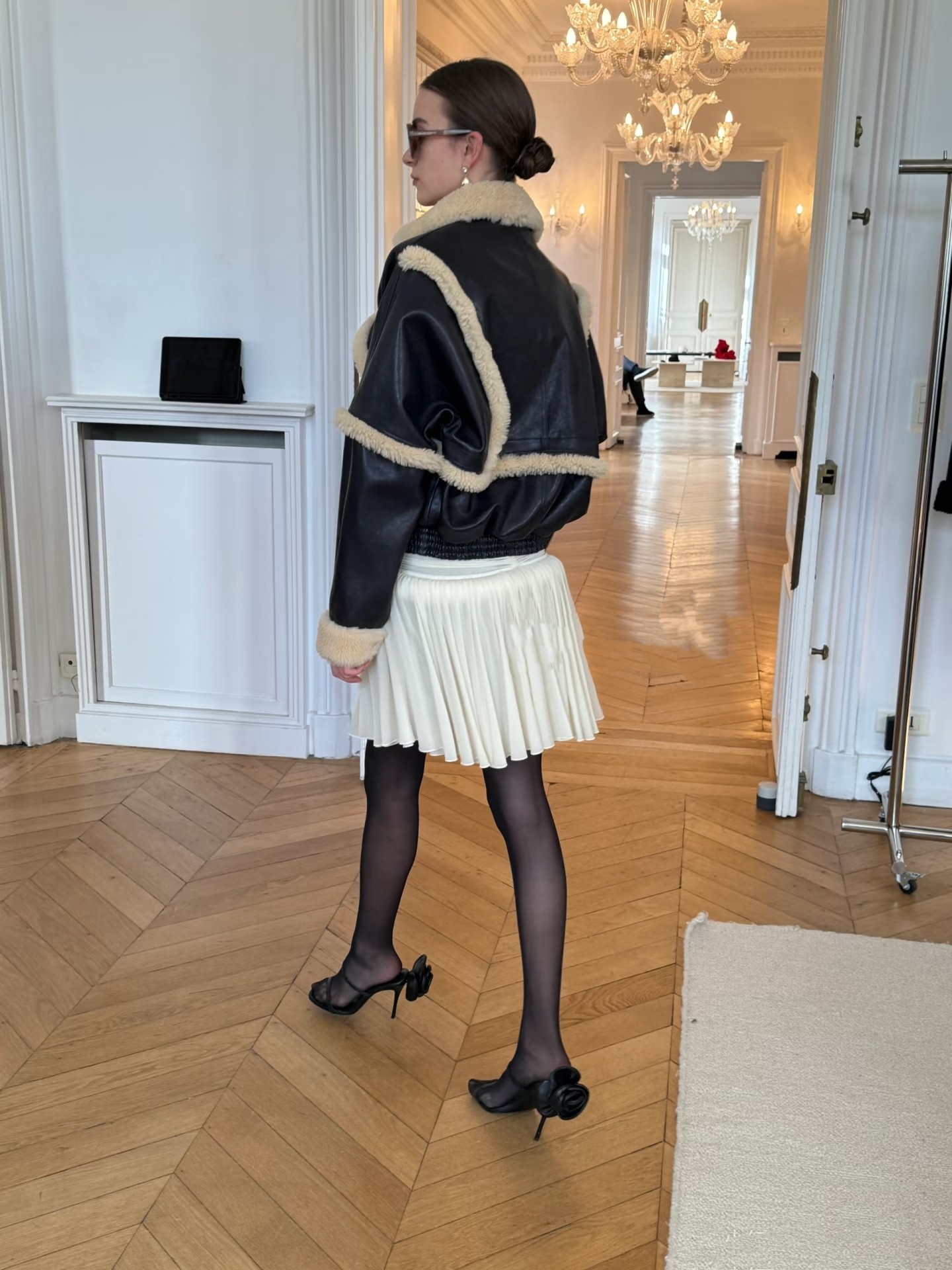 ❤️羊皮夹棉夹克外套！羊皮、羊皮毛一体拼接，内里夹棉。SML