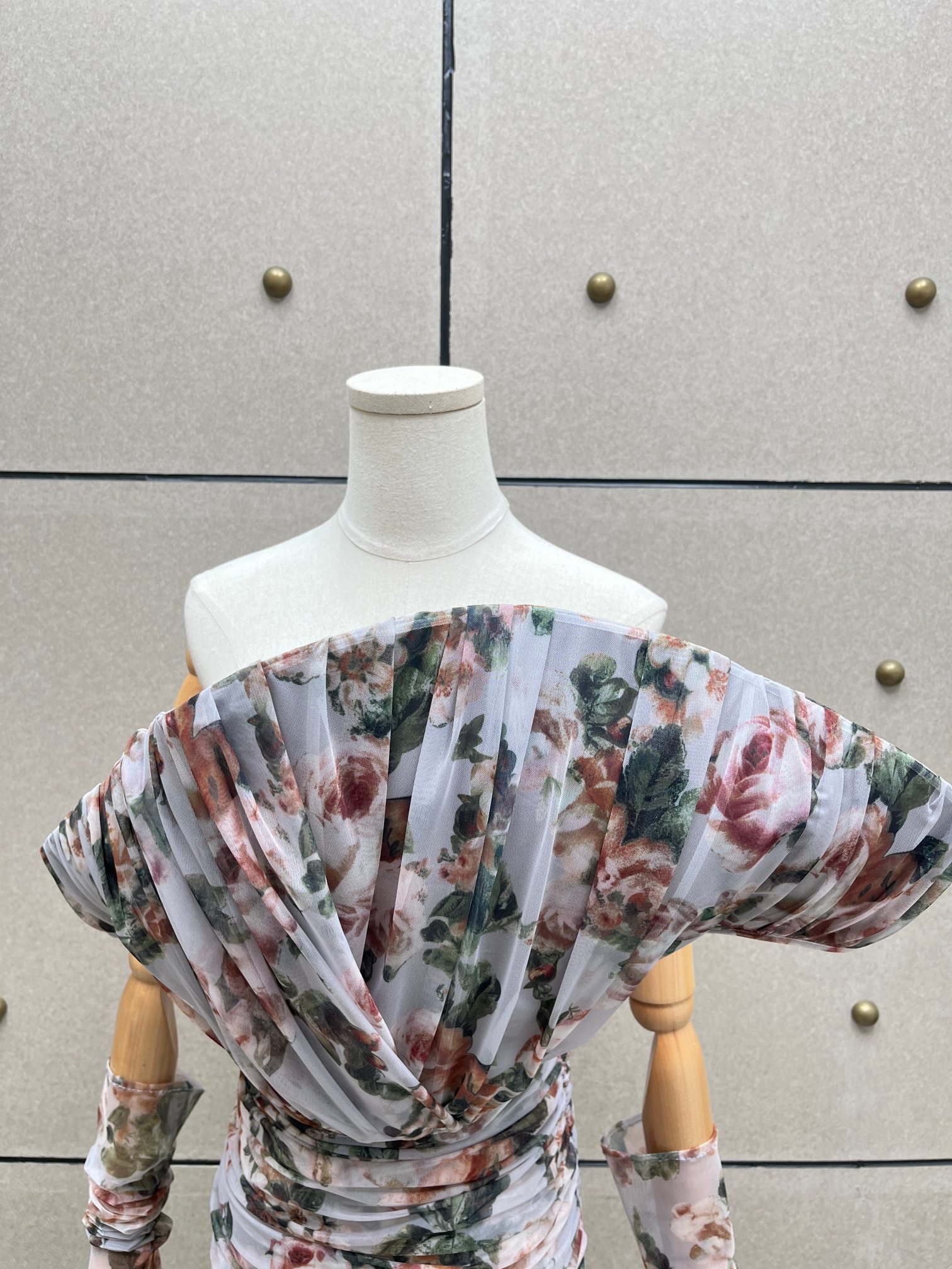 ❤️magda 造型印花裹胸连衣裙！附带手套 SML