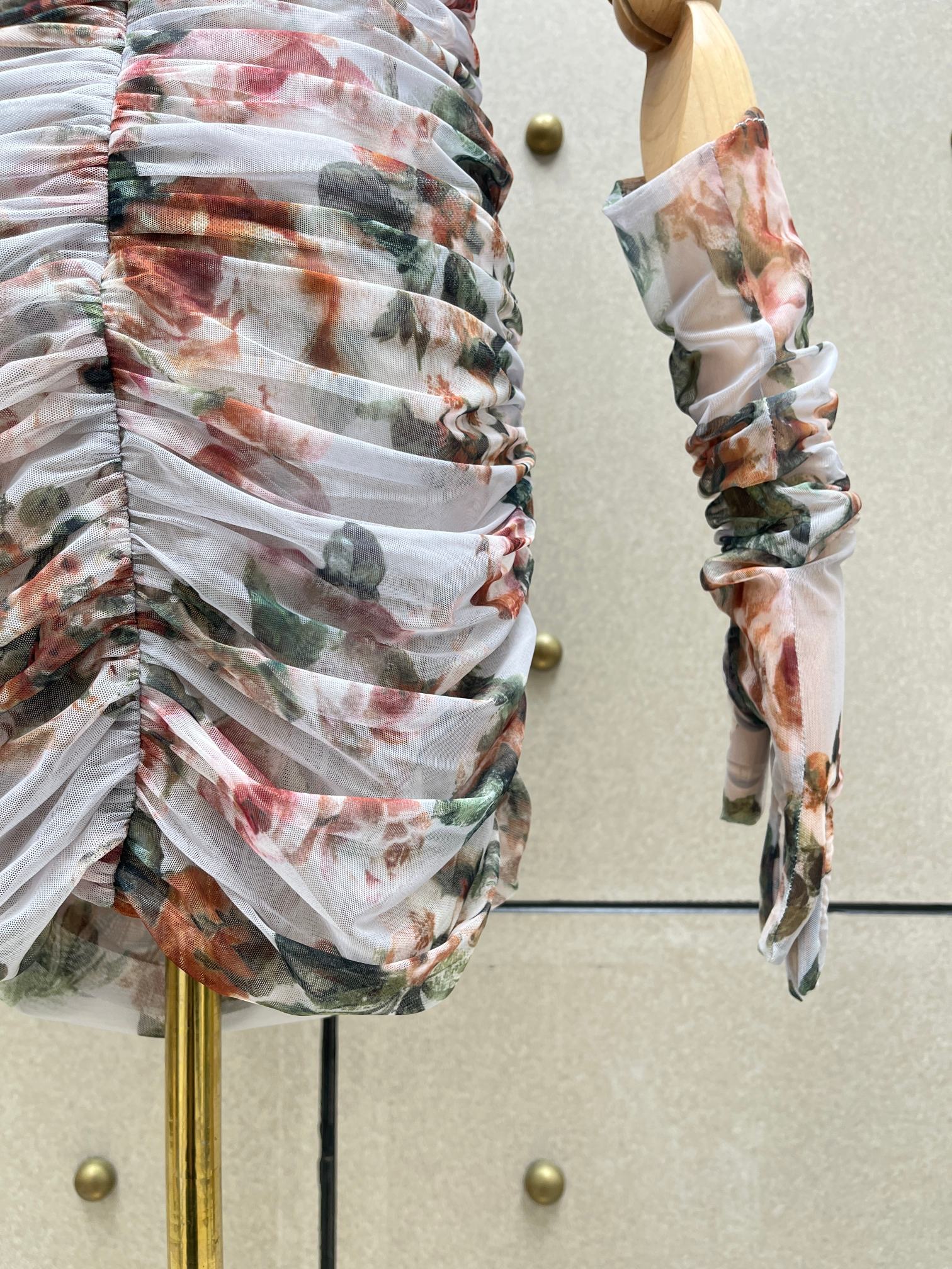 ❤️magda 造型印花裹胸连衣裙！附带手套 SML