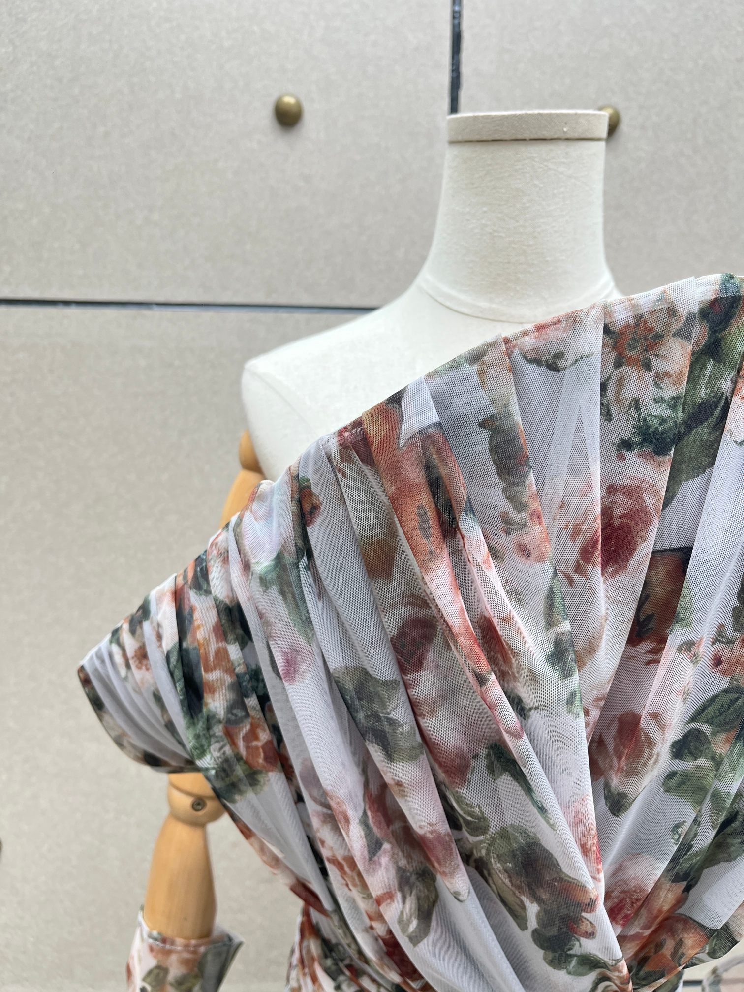 ❤️magda 造型印花裹胸连衣裙！附带手套 SML