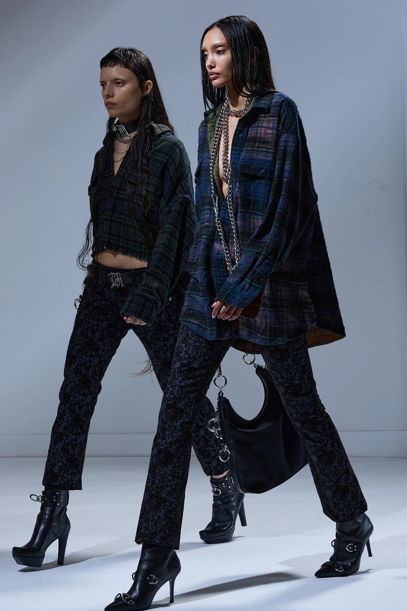 ♥️定制格子面料洗旧衬衫！棉 SML