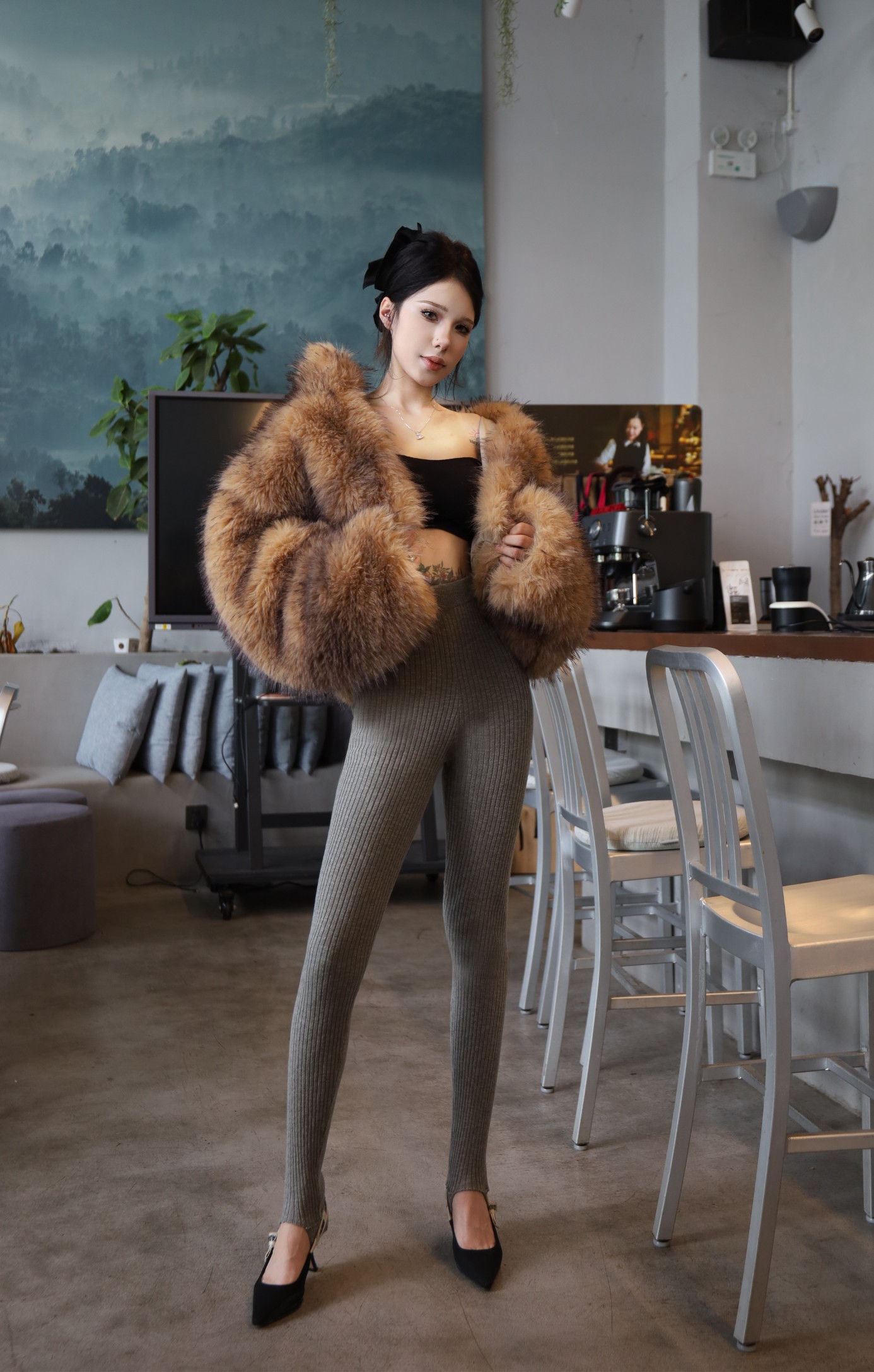 ❤️magda 定制染色纱线针织踩脚裤！棉 SML