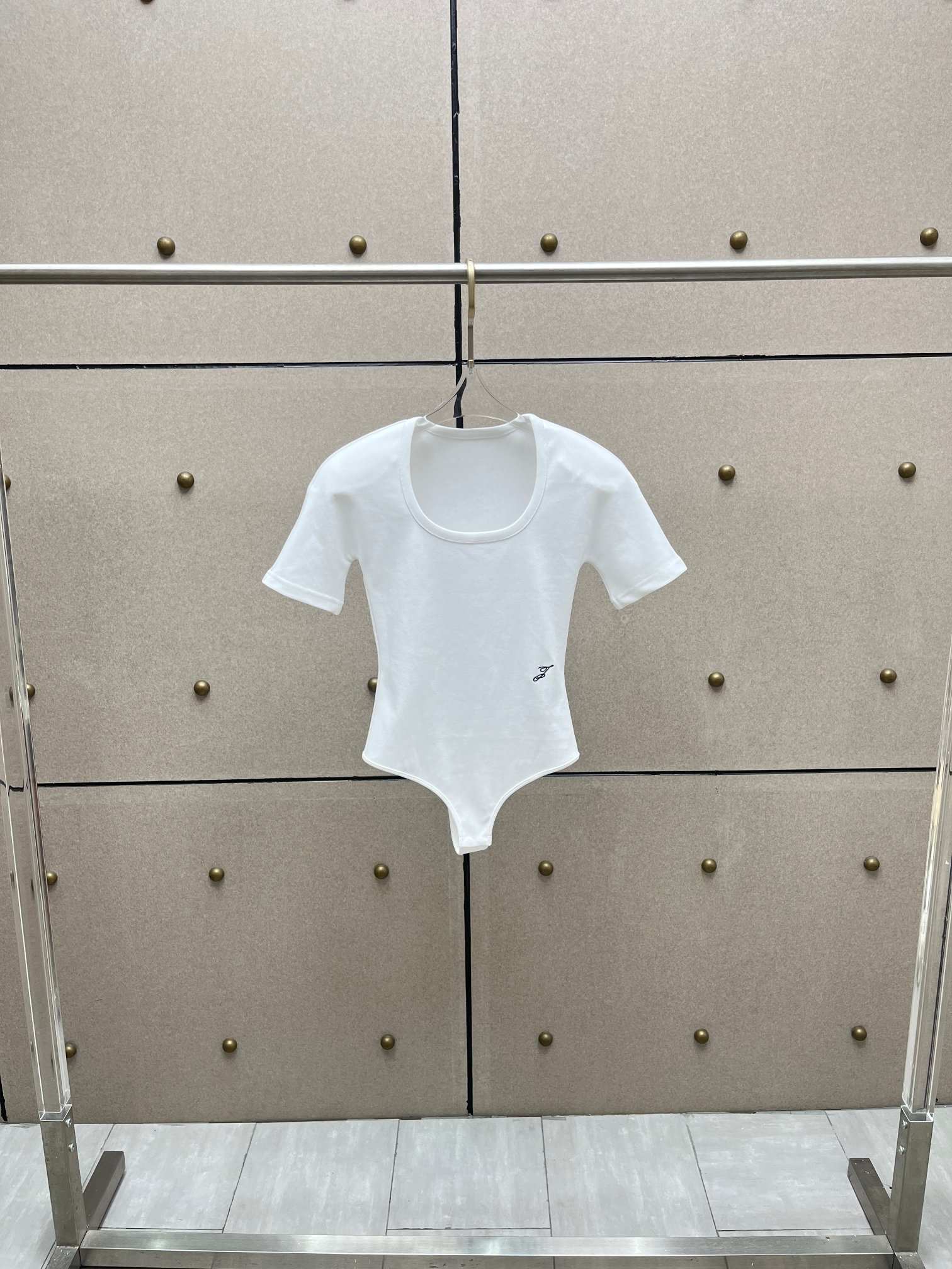 ❤️螺纹刺绣圆肩连体衣！棉 两色 SML