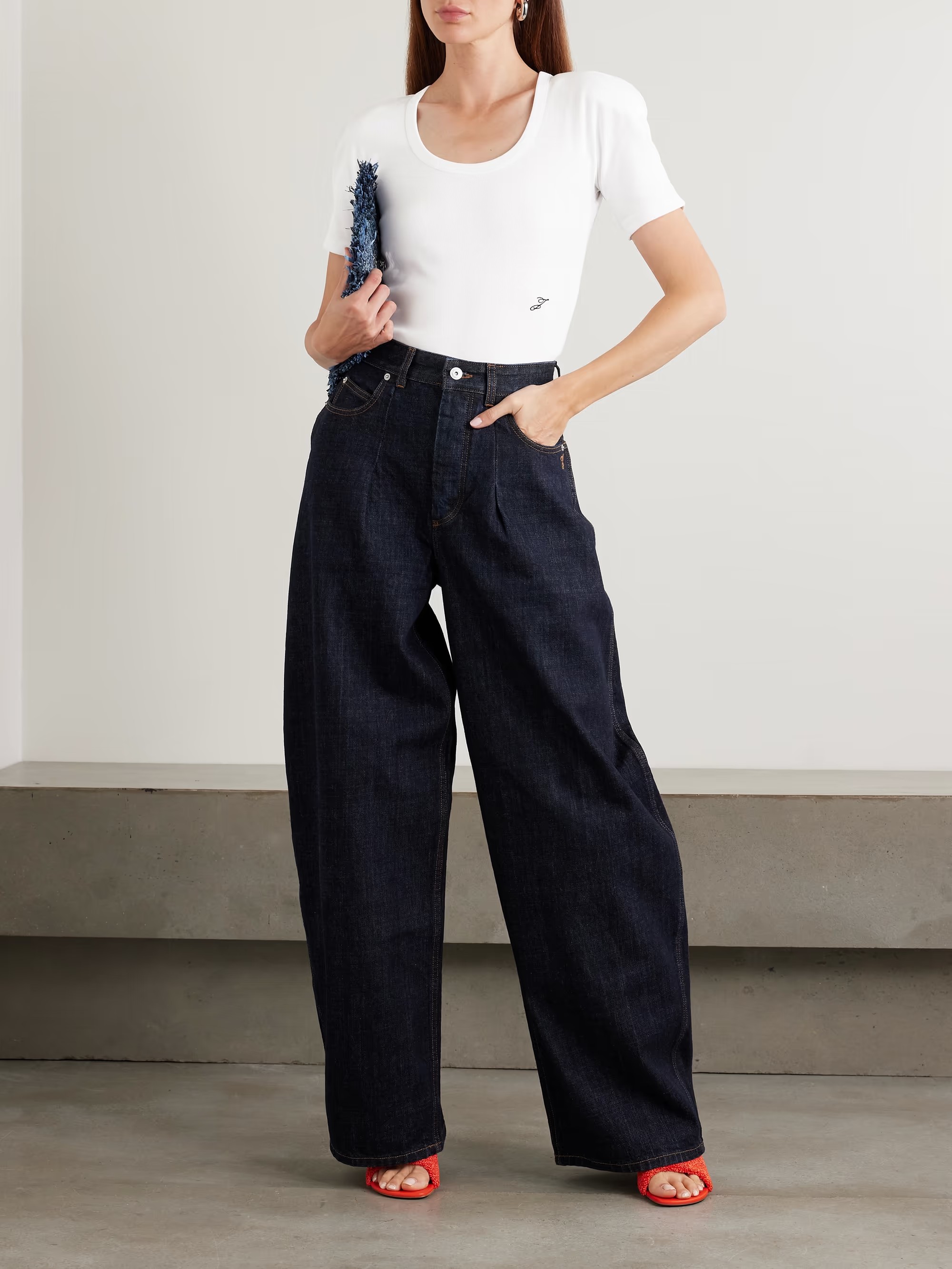 ❤️螺纹刺绣圆肩连体衣！棉 两色 SML