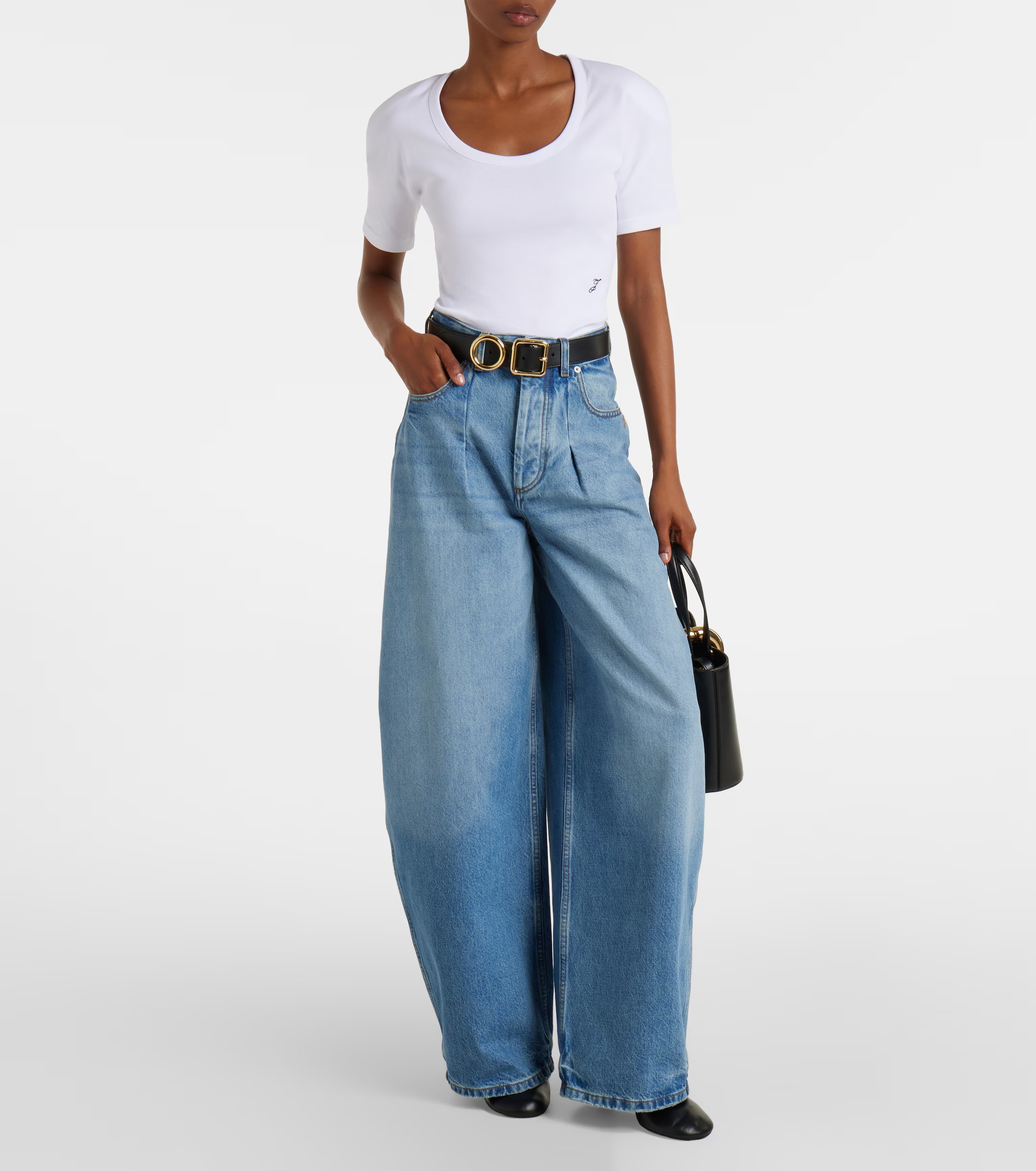 ❤️螺纹刺绣圆肩连体衣！棉 两色 SML