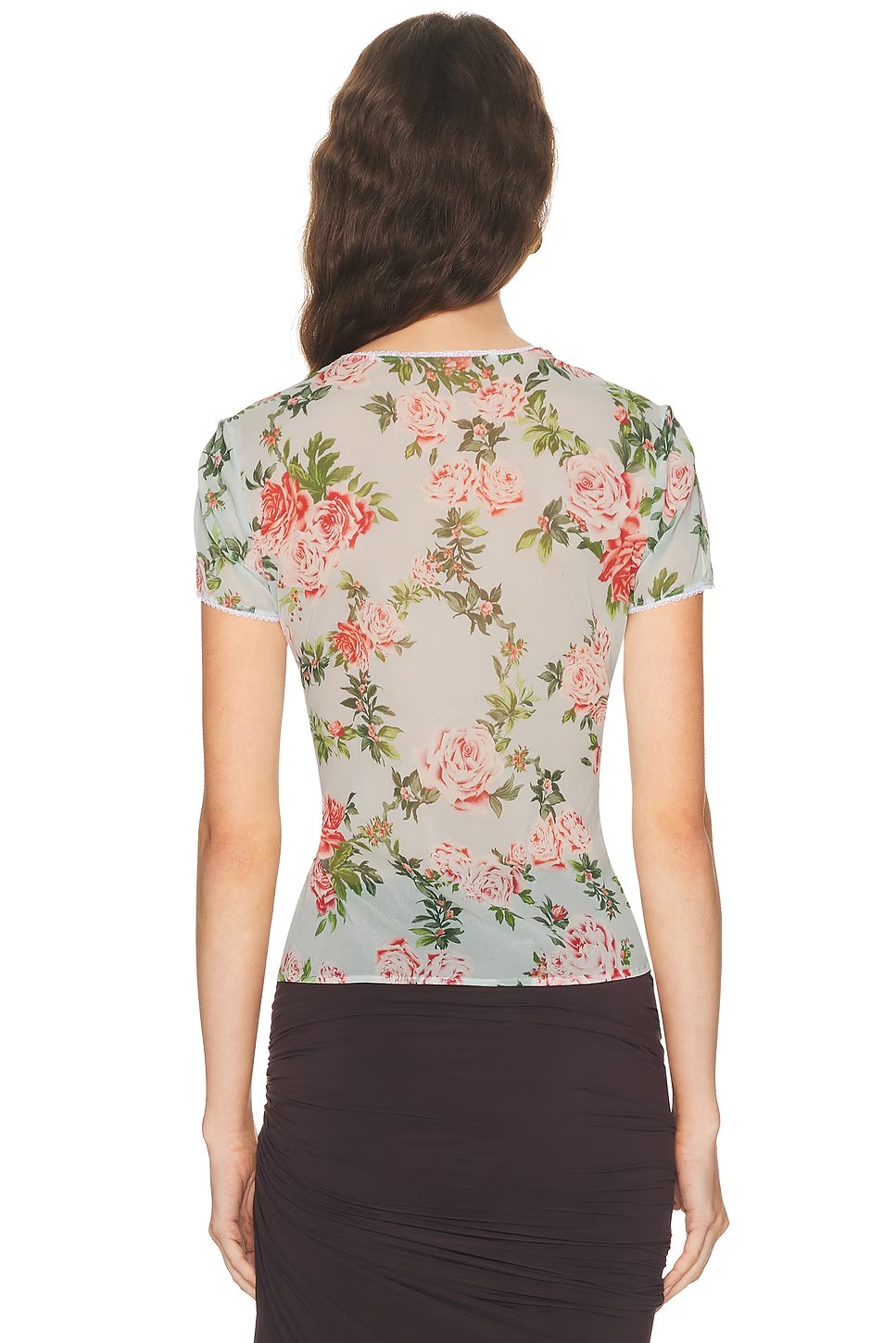 ❤️蚕丝花边印花上衣！桑蚕丝混纺 活性印花 SML