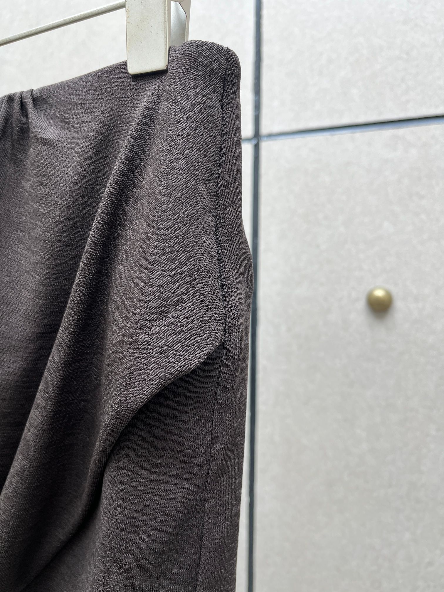 ❤️咖啡色收褶不对称半裙！SML