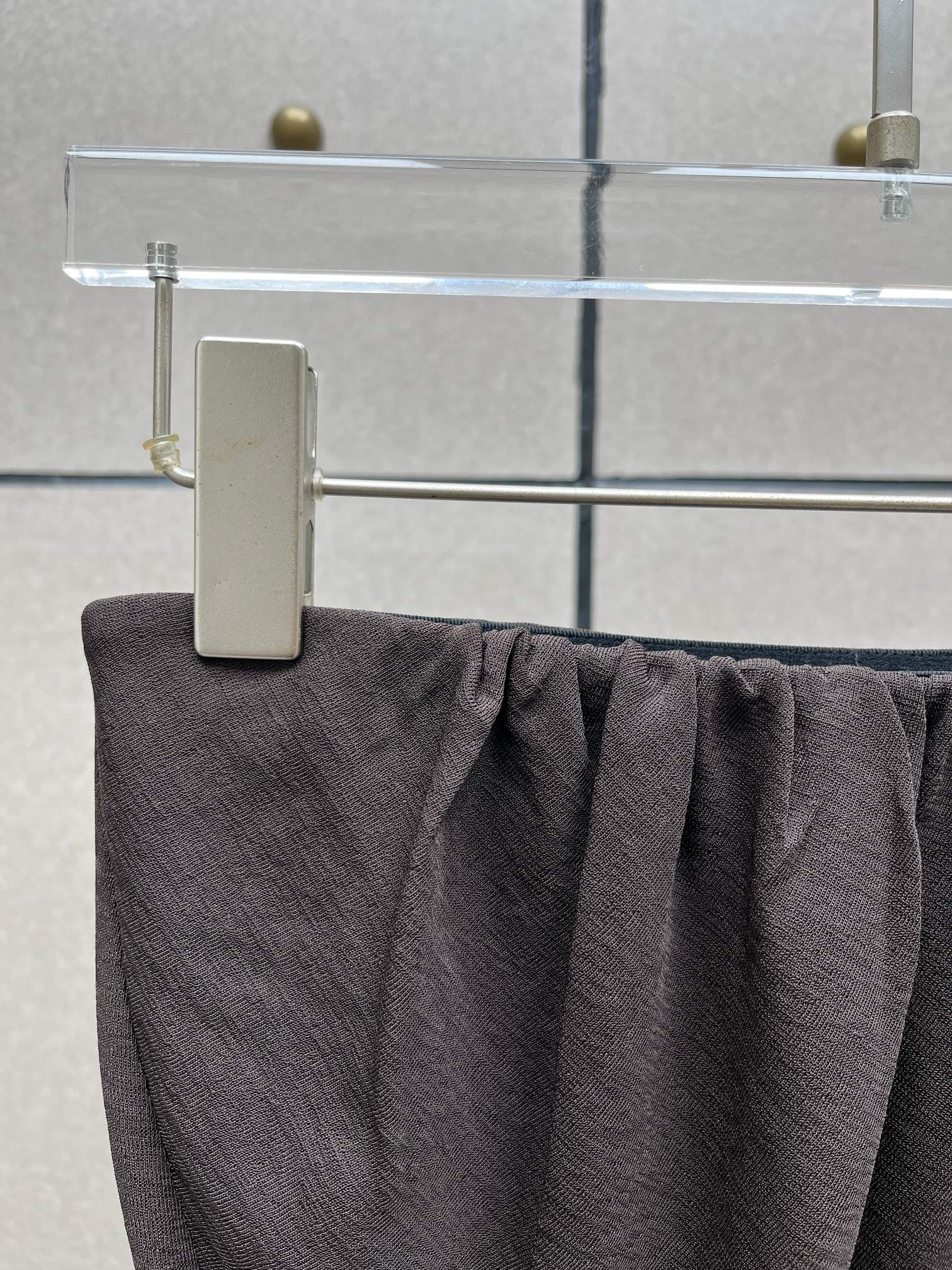 ❤️咖啡色收褶不对称半裙！SML