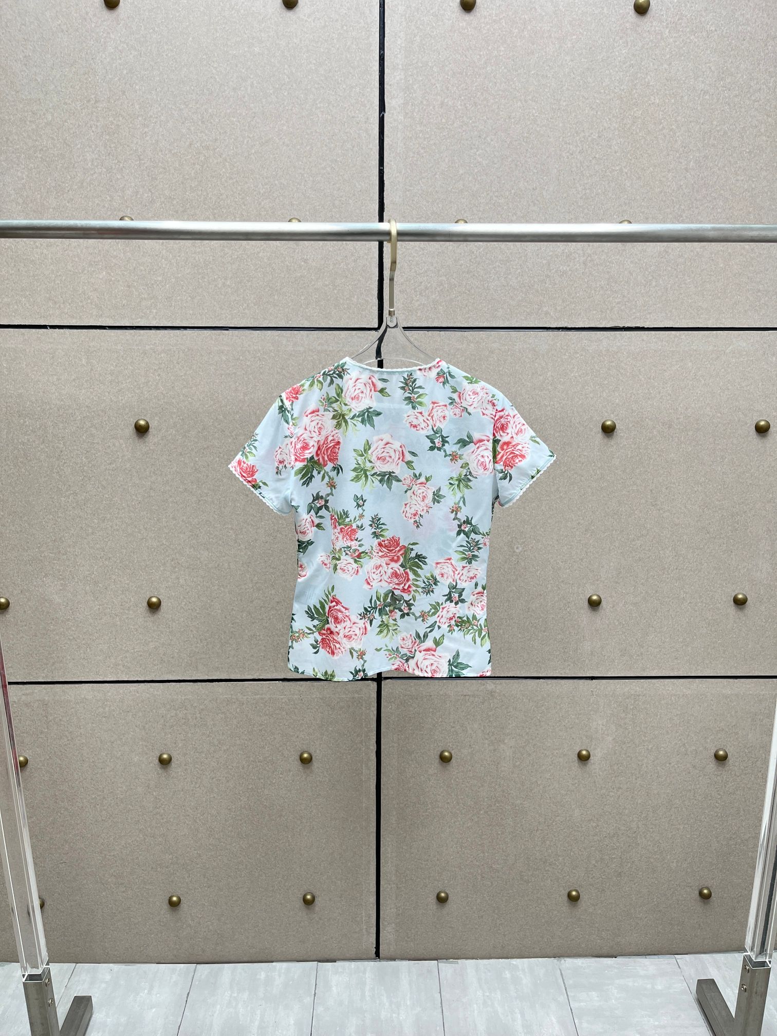 ❤️蚕丝花边印花上衣！桑蚕丝混纺 活性印花 SML